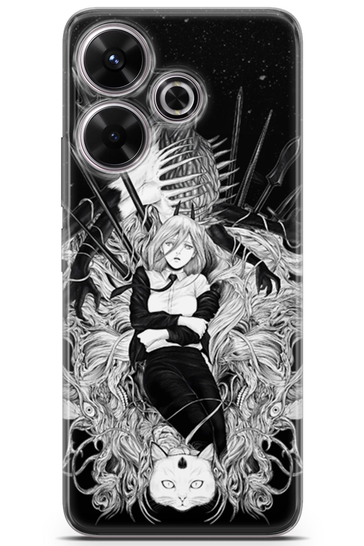 Kordilya Xiaomi Redmi 13 uyumlu Manga 23 HD Baskı Anime Kadın ve Kedi