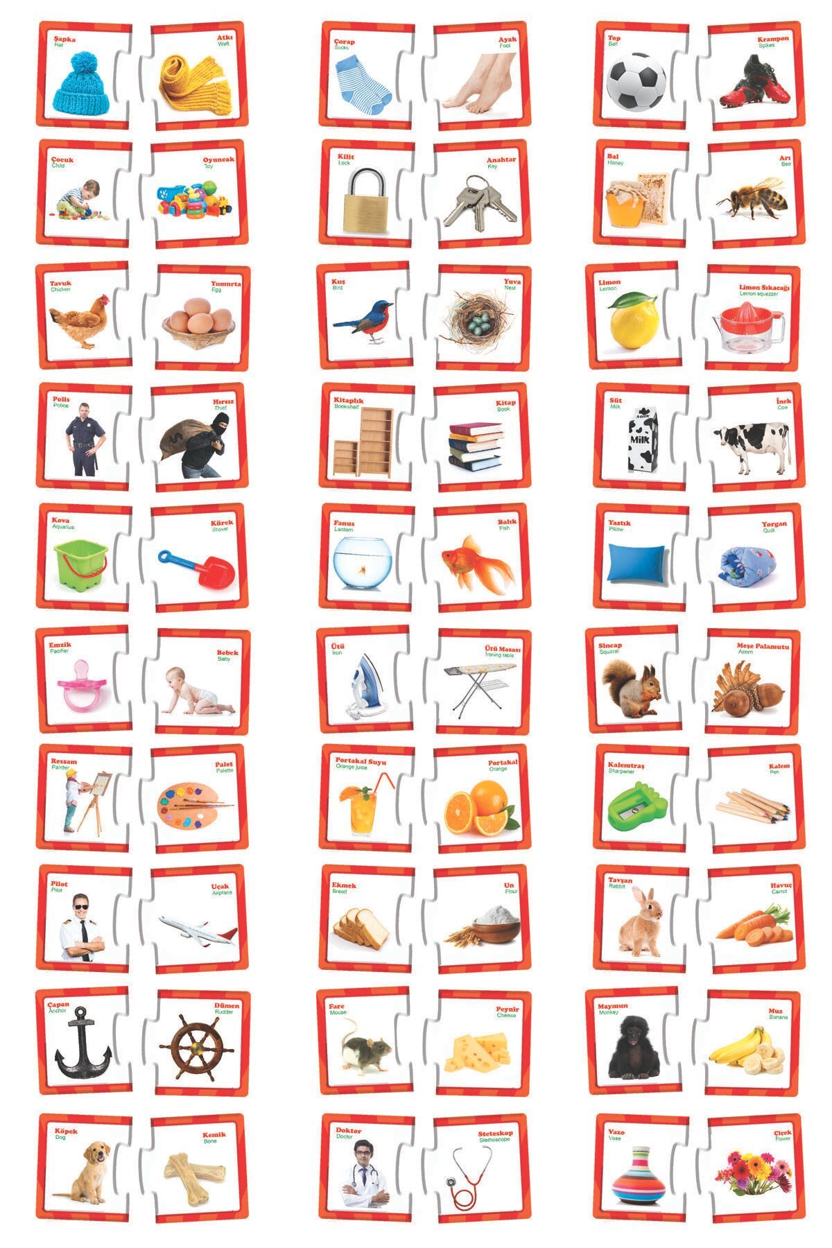 Nilly Toys Eğitici İlişki Kurma Eğlenceli Bulmacalar Eğitici Oyuncak Zeka Kartları Set Puzzle fotoğrafı 2 (önizleme)