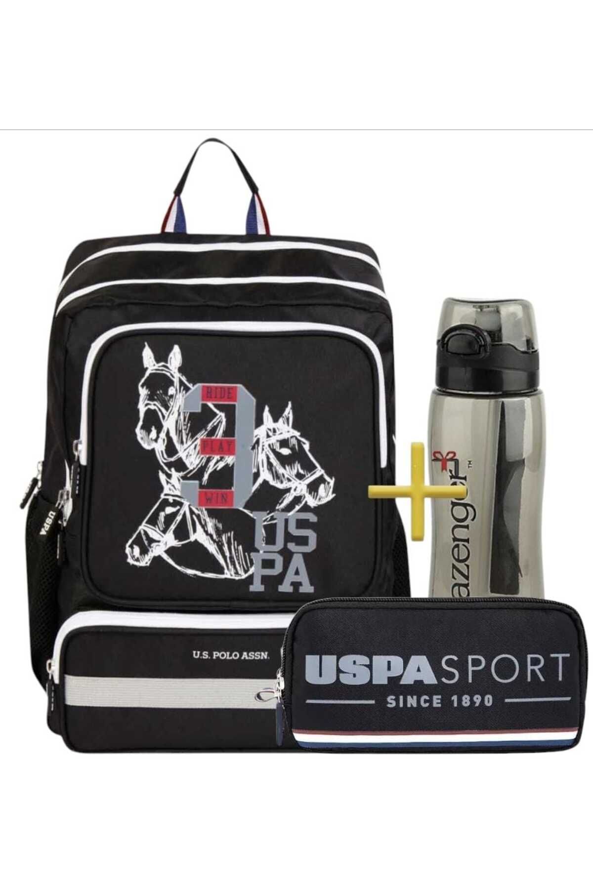 U.S. Polo Assn. U.s. Polo Okul Sırt Çantası , Kalem Çantası - Lisanslı Suluk Matara Hediye