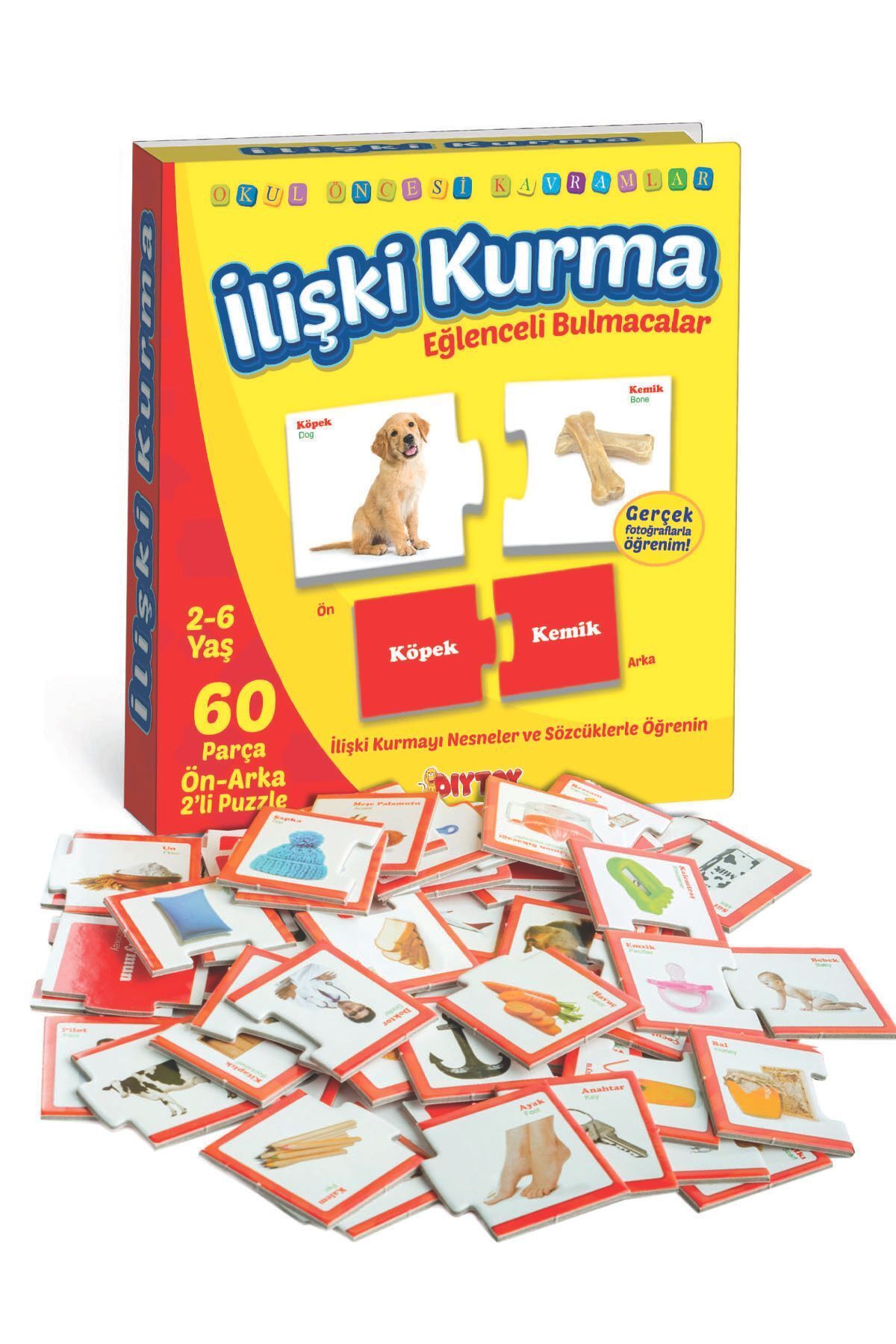 NillyToys Eğitici İlişki Kurma Eğlenceli Bulmacalar Eğitici Oyuncak Zeka Kartları Set Puzzle