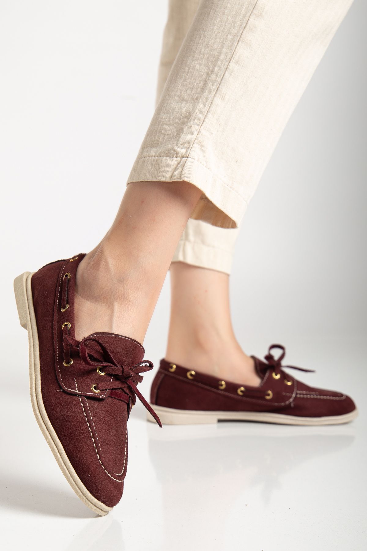 Genetti Kadın Klasik Timberlnd Muadil Model Loafer Ayakkabı Gen2283