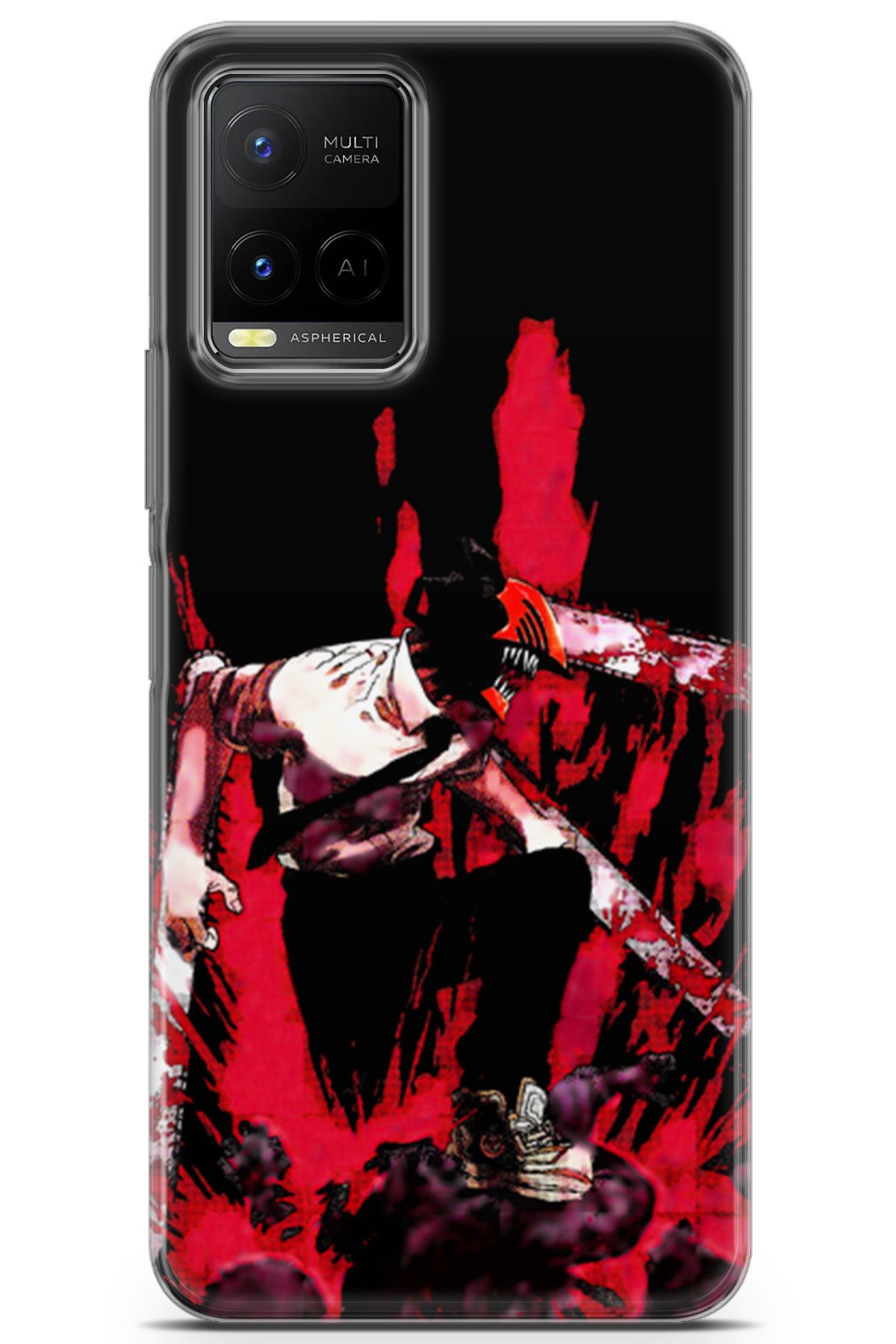 Kordilya Vivo Y32 uyumlu Manga 31 Baskılı Telefon Kabı Chainsaw Man Denji
