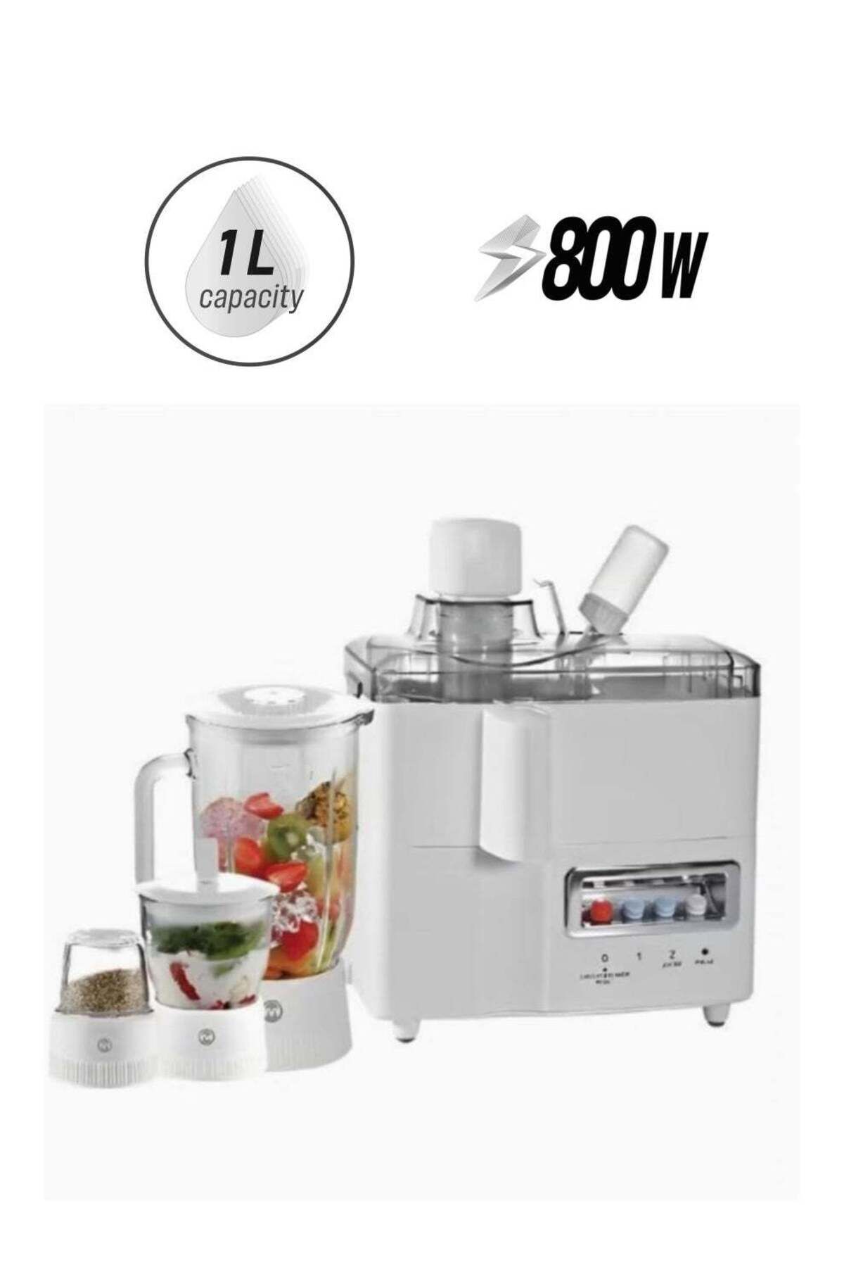 Denx-4 in 1 food processor with 29 functions (blender, grinder, food processor, chopper) | 1 liter | 800 1