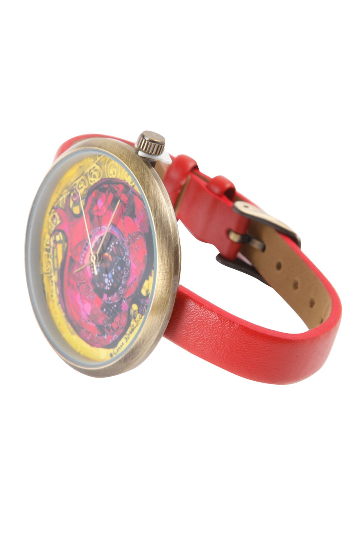 Biggdesign-Pomegranate Patterned Wrist Watch 8