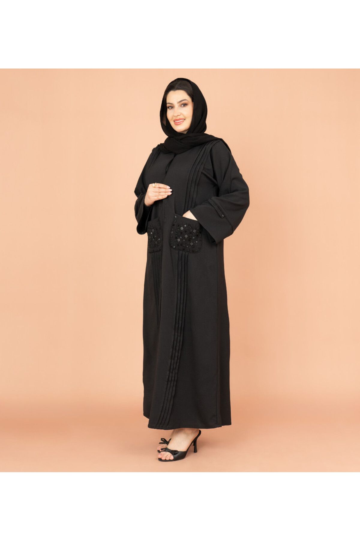 IKKXA-Modern Emirati Jalabiya with Pockets 3