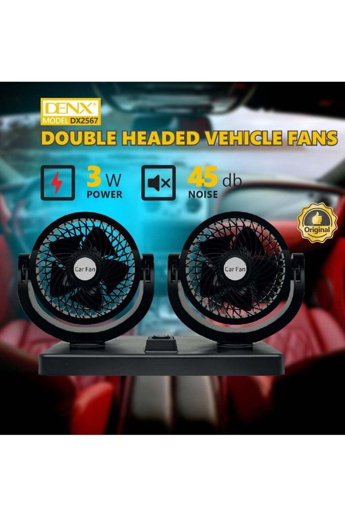 Denx-A Car Fan With A Strong Performance That Guarantees The Distribution Of Air In Two Directions 2