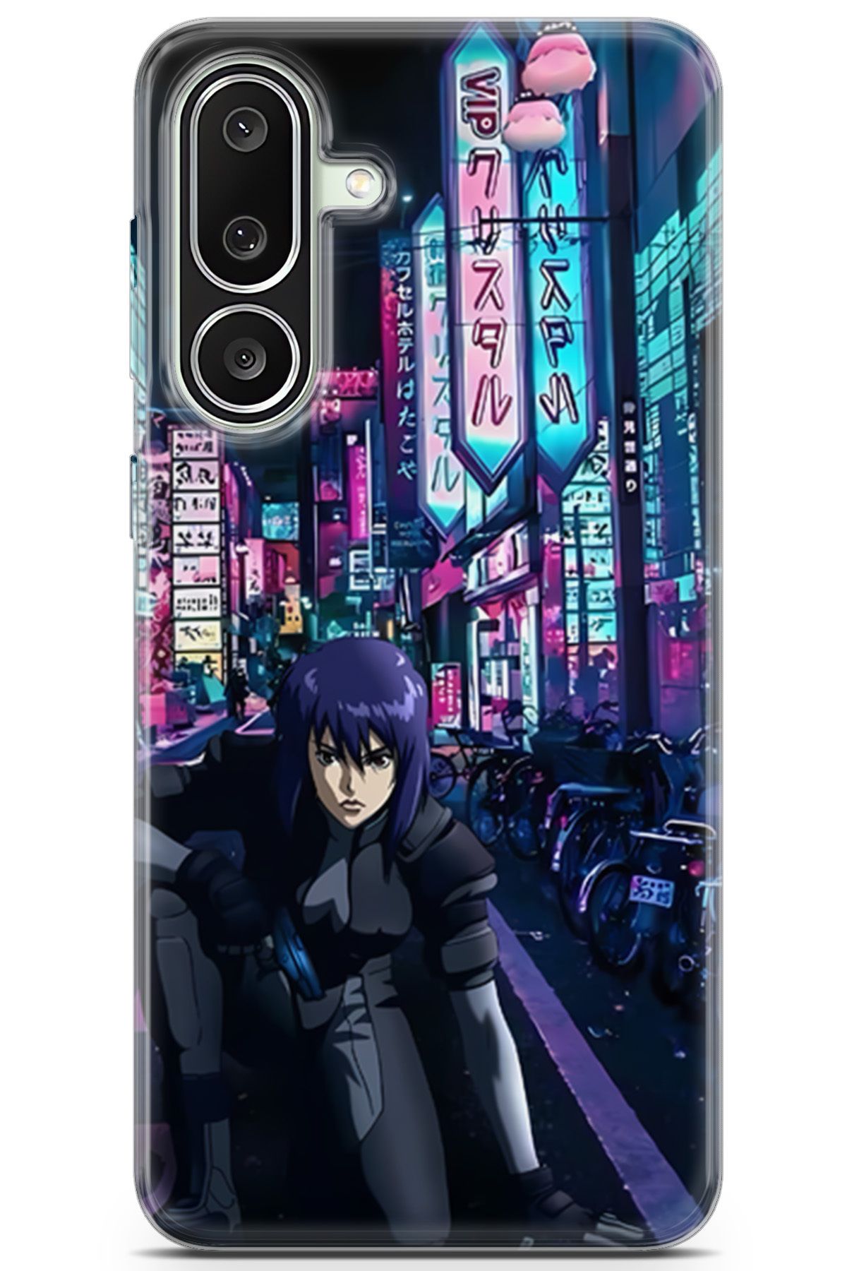 Kordilya Samsung Galaxy M56 uyumlu Manga 17 TPU Silikon Cyberpunk Ghost in the shell
