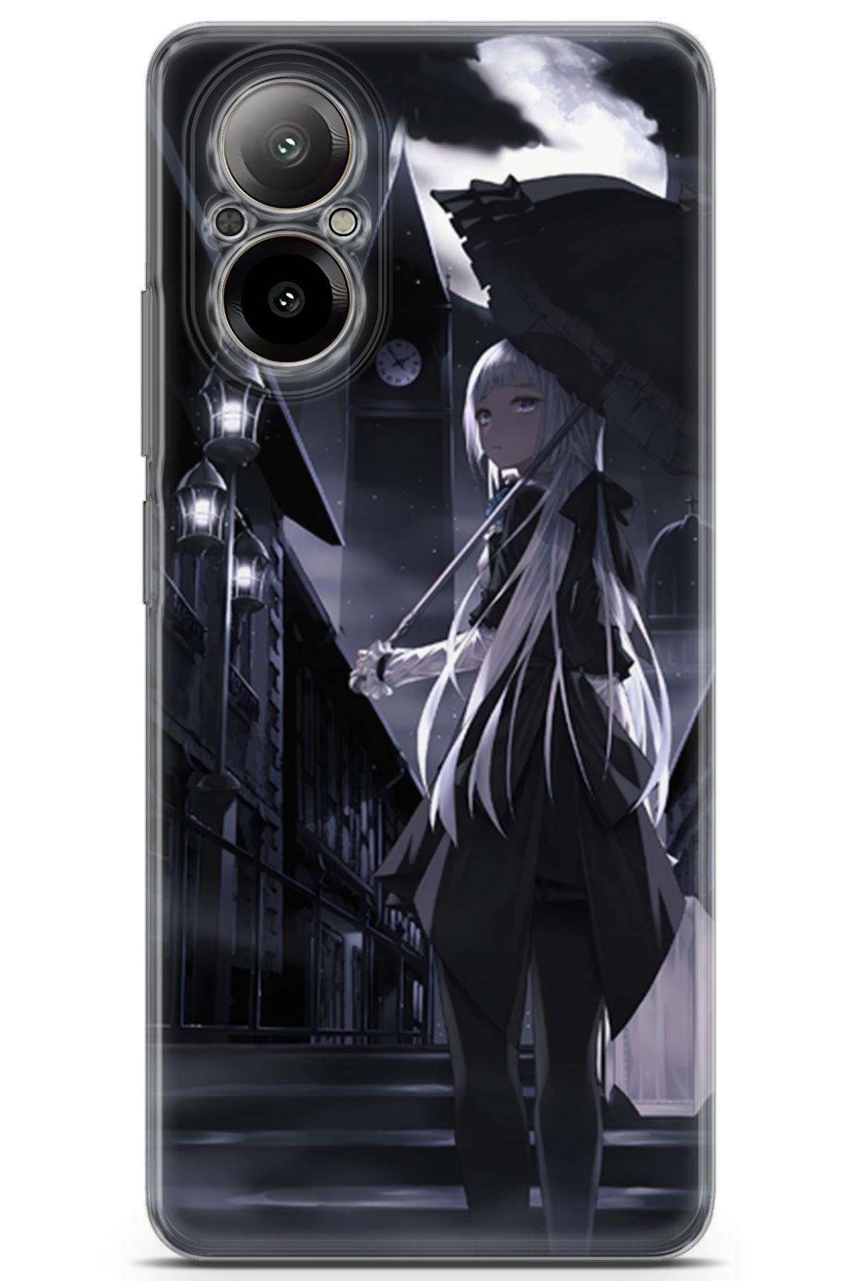 Uvilda Realme 12 Lite uyumlu Girls 21 Ultra HD Beyaz Saç Şemsiye Gece