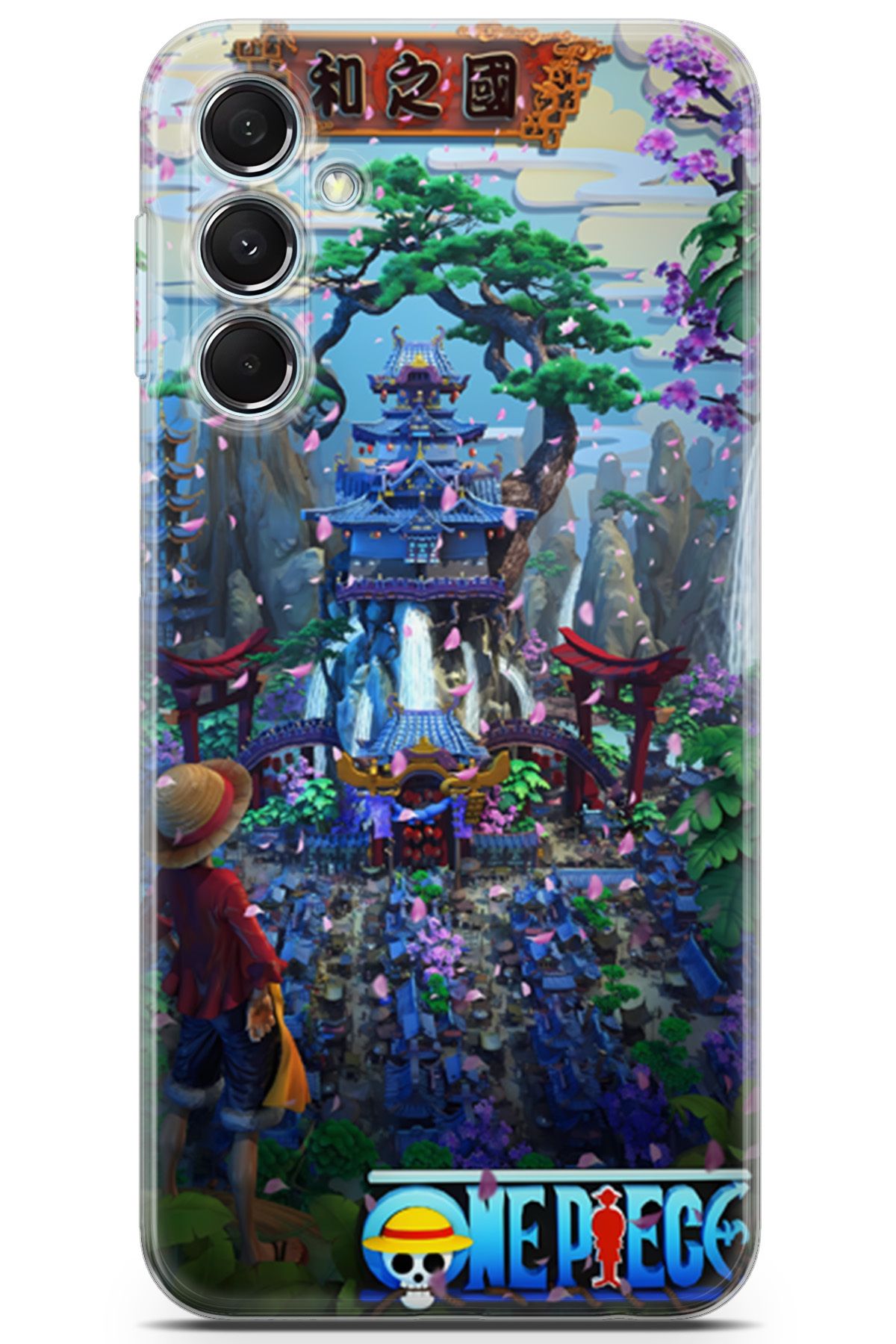 Kordilya Samsung Galaxy M34 uyumlu Manga 35 HD Desen One Piece Monkey
