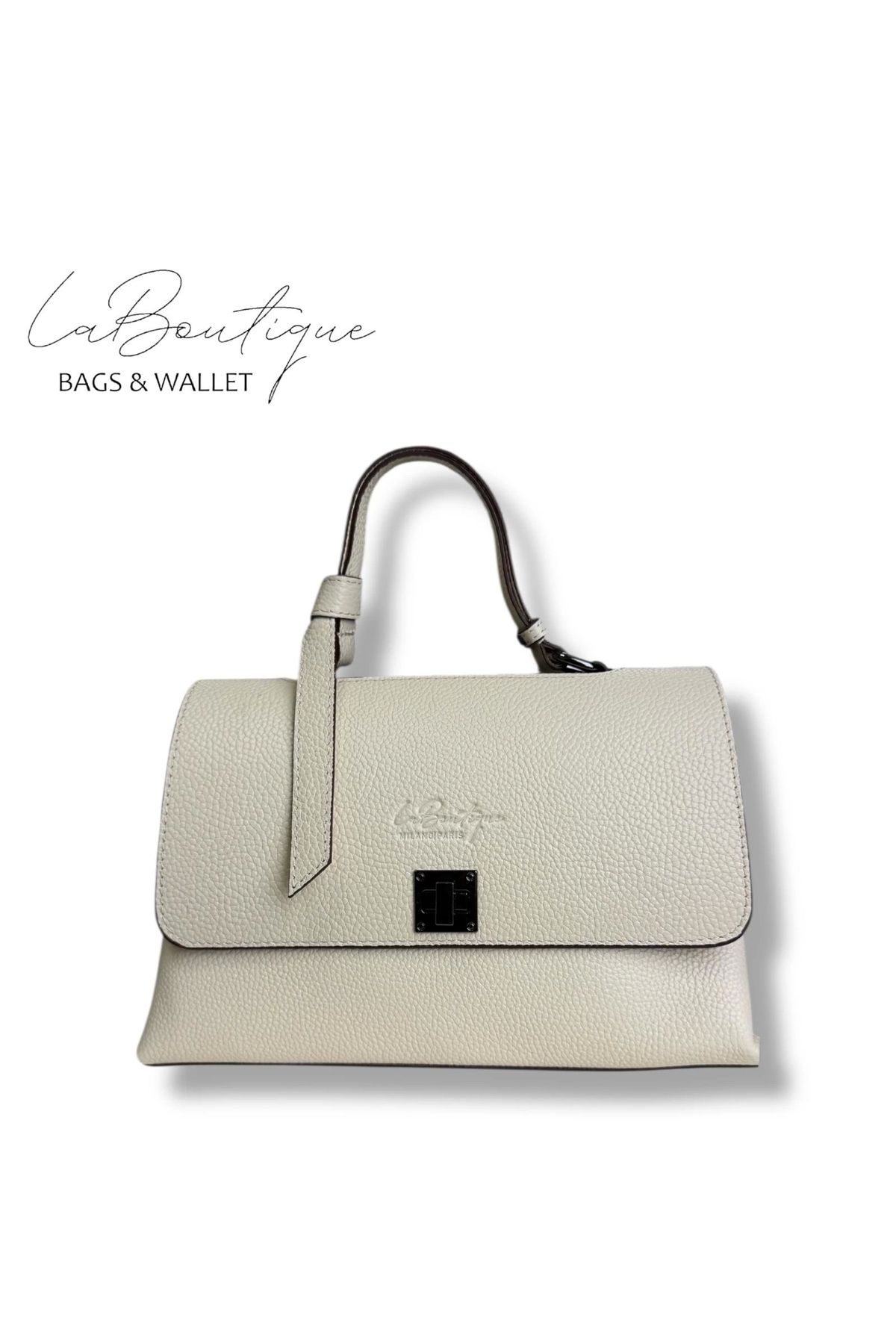 LA BOUTIQUE %100 DERİ LB ÇANTA D-2200 KREM