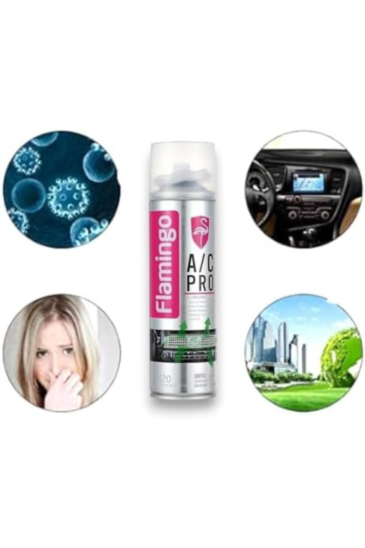 Flamingo-Car Air Conditioner Cleaner, 500ml 3
