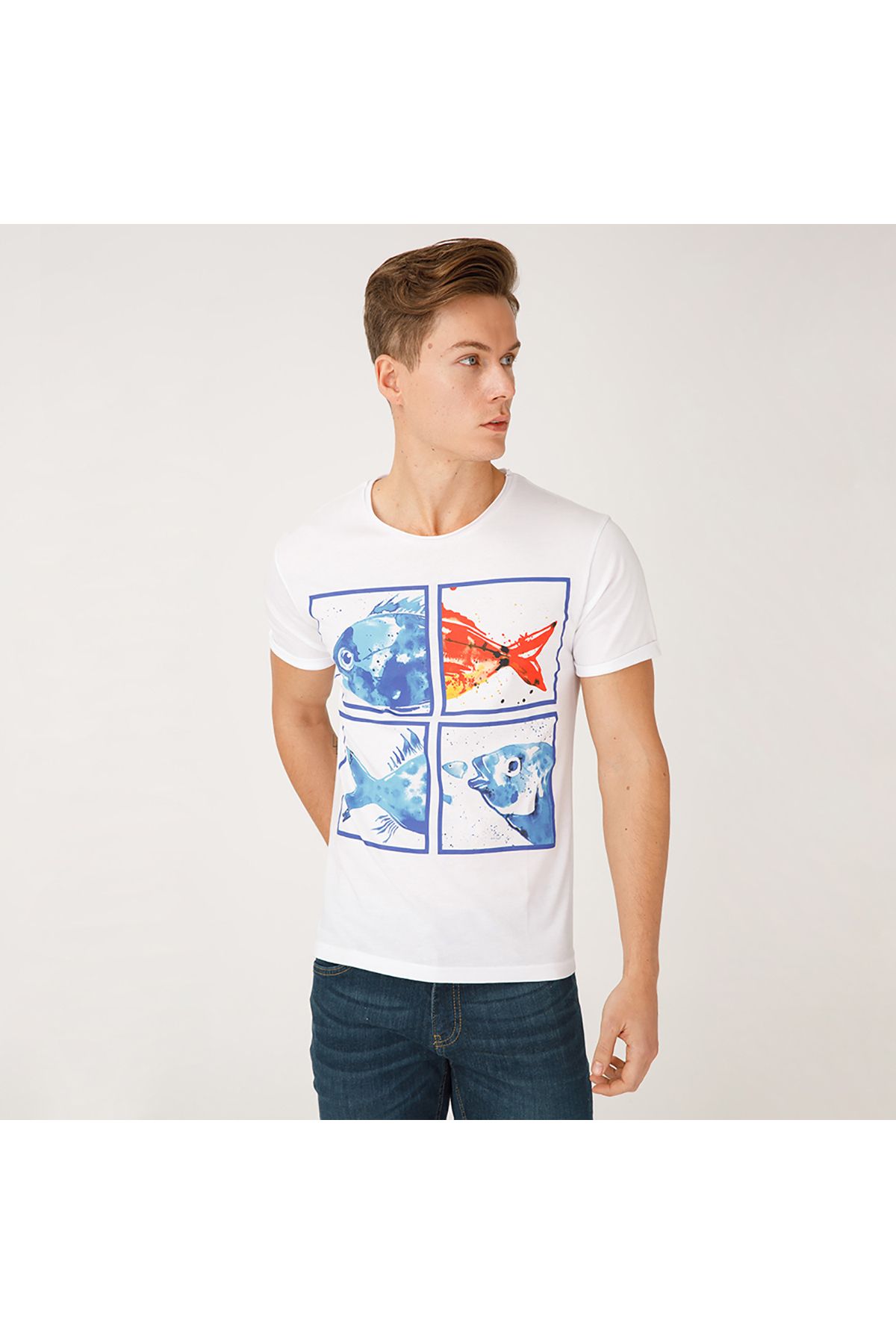 ANEMOSS-Aquarium Crew Neck Mens T Shirt 5