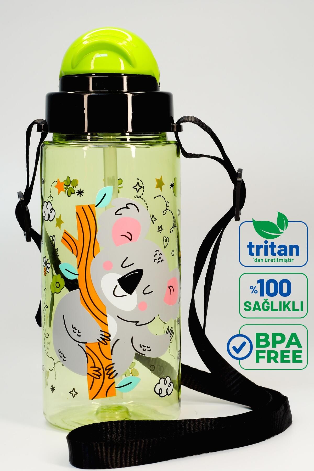 قمقمه ورزشی دخترانه و پسرانه بچگانه آب کودک چربی TRITAN PIPETAN BOTTLE NECK HANGER PRINCESS WATERY BPA 500 میل بنفش T0107 Telvesse