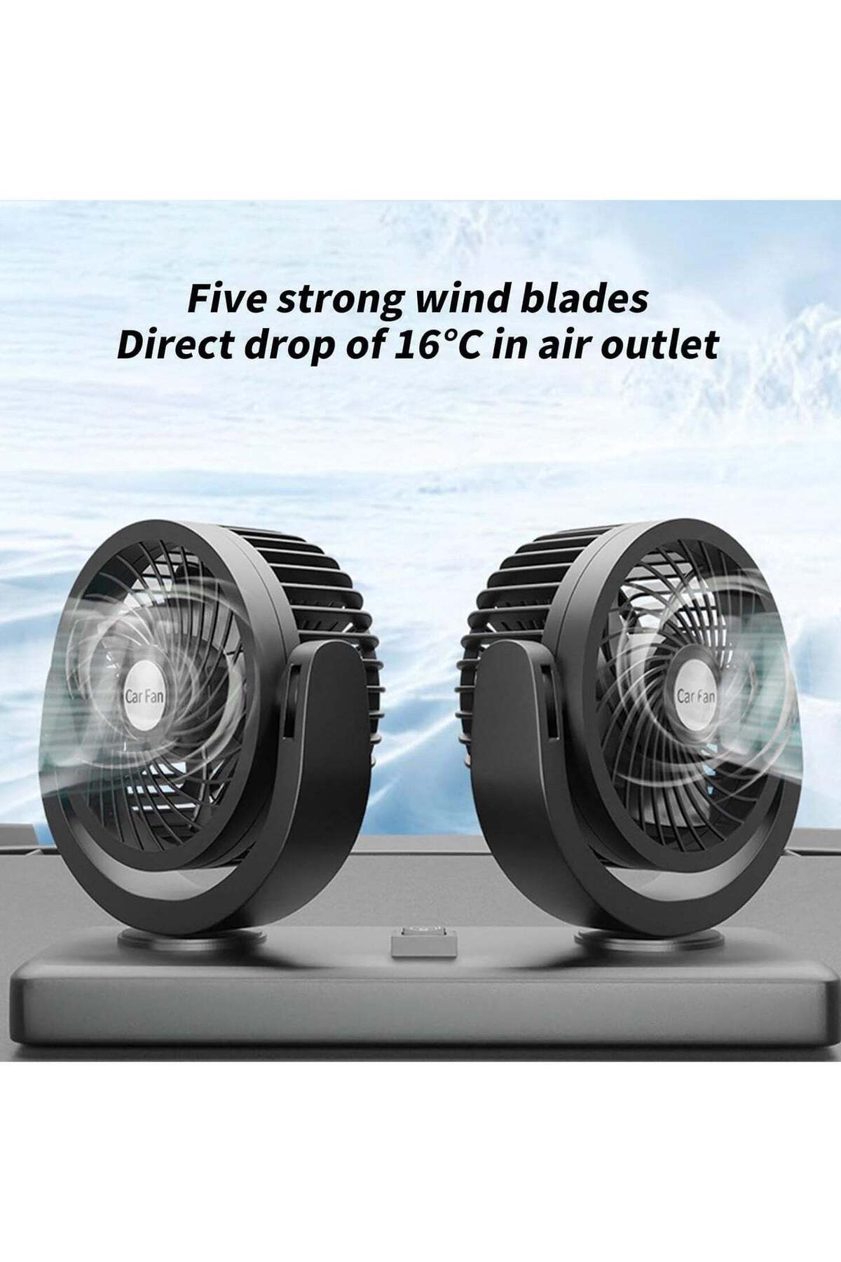 Denx-A Car Fan With A Strong Performance That Guarantees The Distribution Of Air In Two Directions 5
