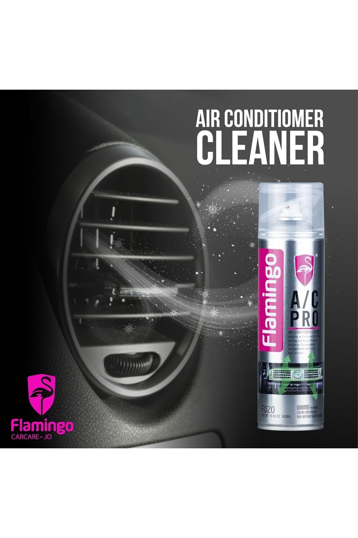 Flamingo-Car Air Conditioner Cleaner, 500ml 4