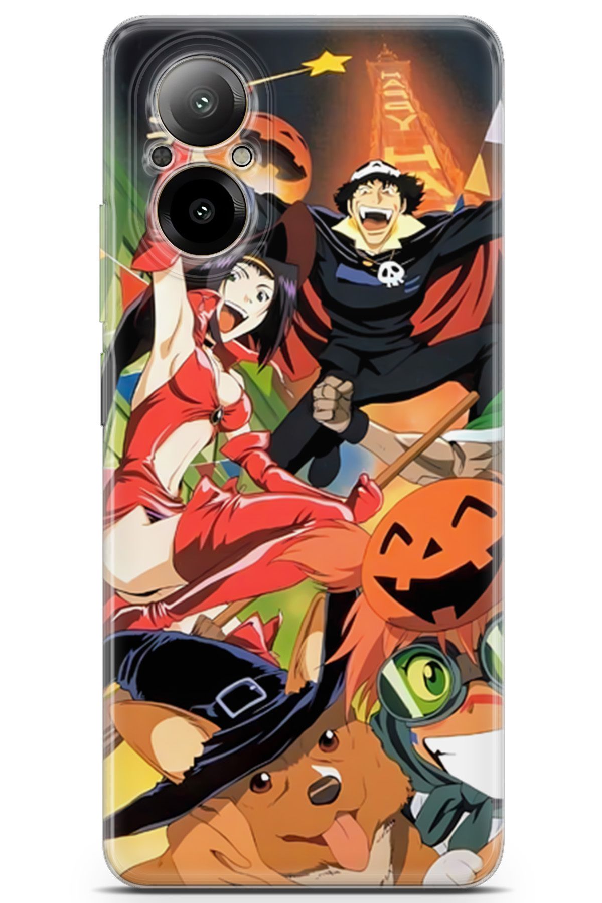 Kordilya Realme 12 Lite uyumlu Manga 28 Baskılı Kapak Cowboy Bebop Kırmızı
