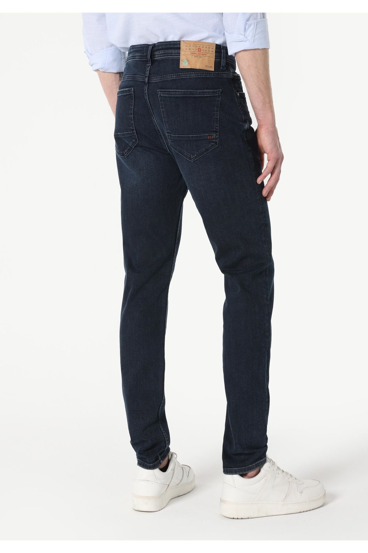 شلوار آبی مردانه 041 دنی Slim Fit کم رنگ تیره Colin’s
