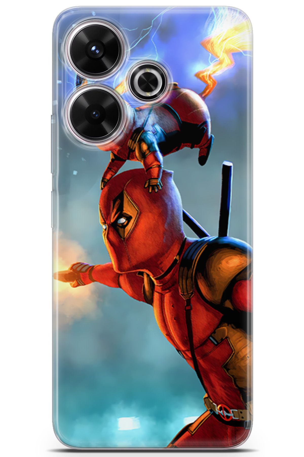 Kordilya Xiaomi Redmi 13 uyumlu Manga 24 Lüks Deadpool ve Pikachu