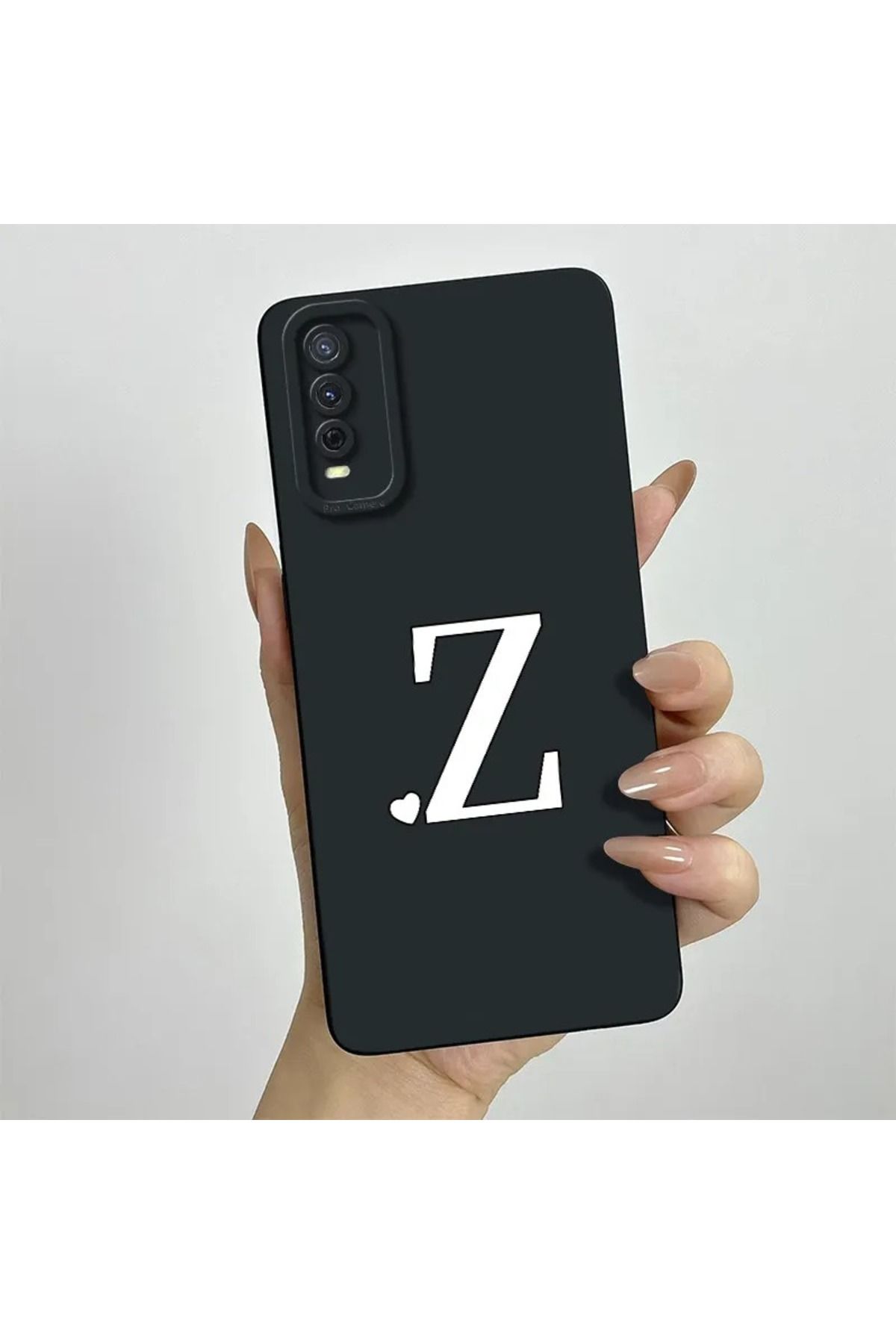 Rotaks Vivo Y11S - Y20 - Y20S Uyumlu Harfli Taç Baskılı Kişiye Özel Silikon Telefon Kılıfı - Z