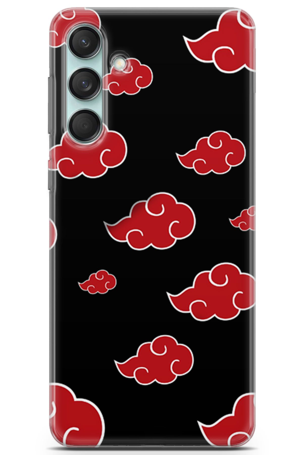 Kordilya Samsung Galaxy M55 uyumlu Manga 3 Parlak Baskılı Naruto Akatsuki Manga
