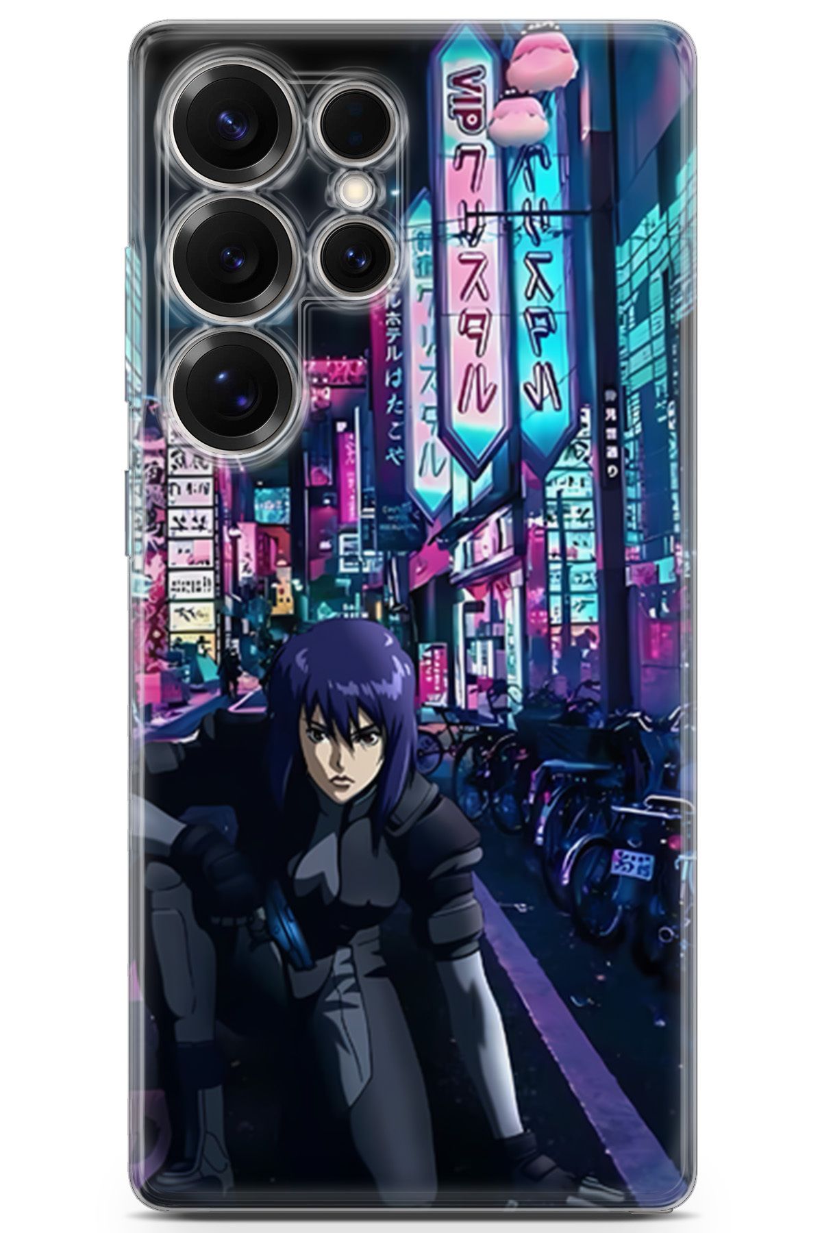 Kordilya Samsung Galaxy S25 Ultra uyumlu Manga 17 Şeffaf Cyberpunk Ghost in the shell