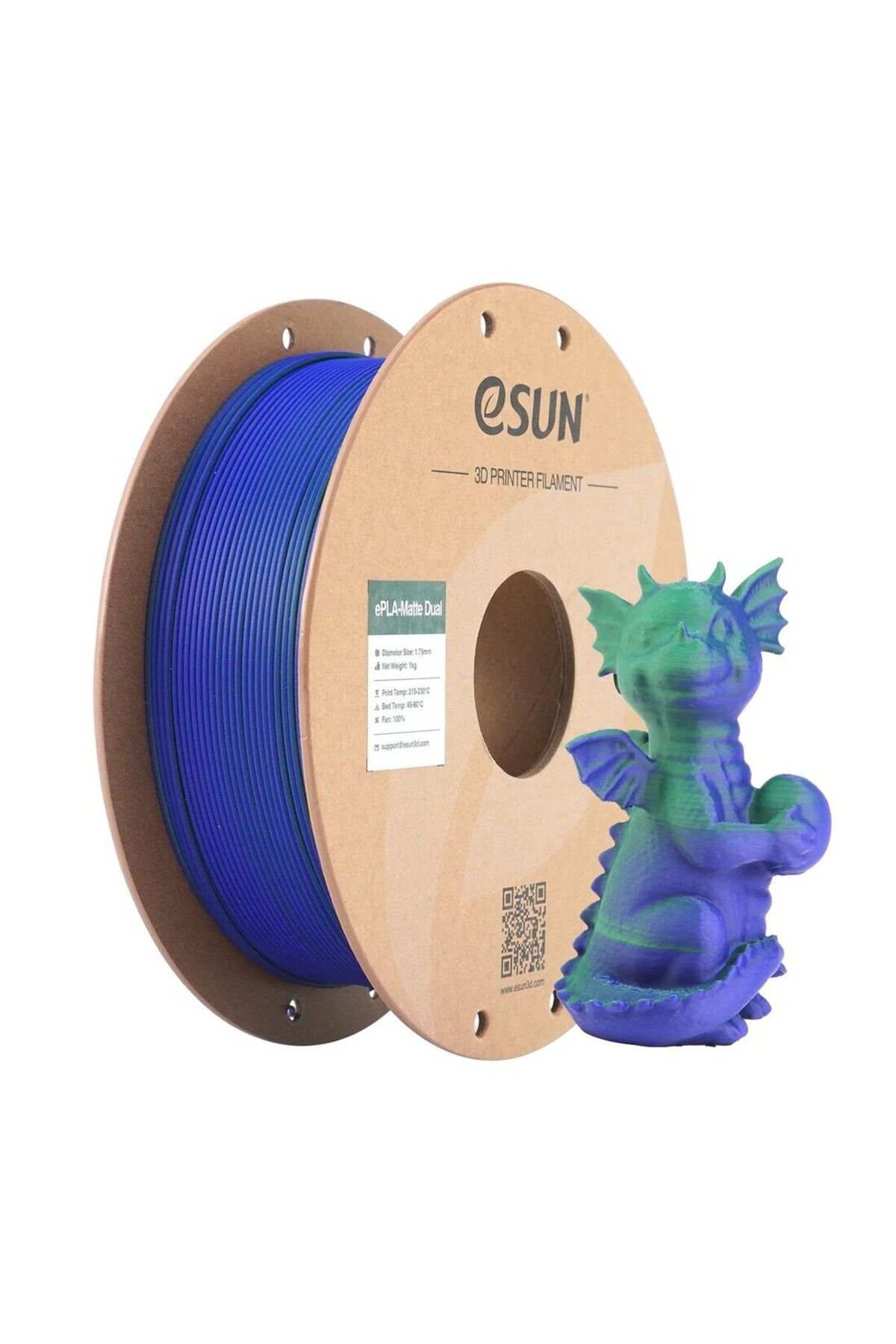 eSun Epla-matte Dual Green-blue Filament 1.75 Mm 1 Kg