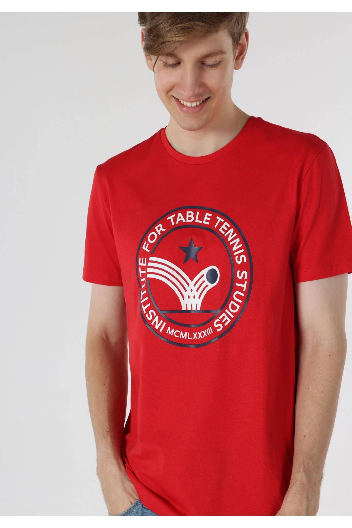 Colin's-Red Regular Fit Crew Neck Men's Short Sleeve T-Shirt 4