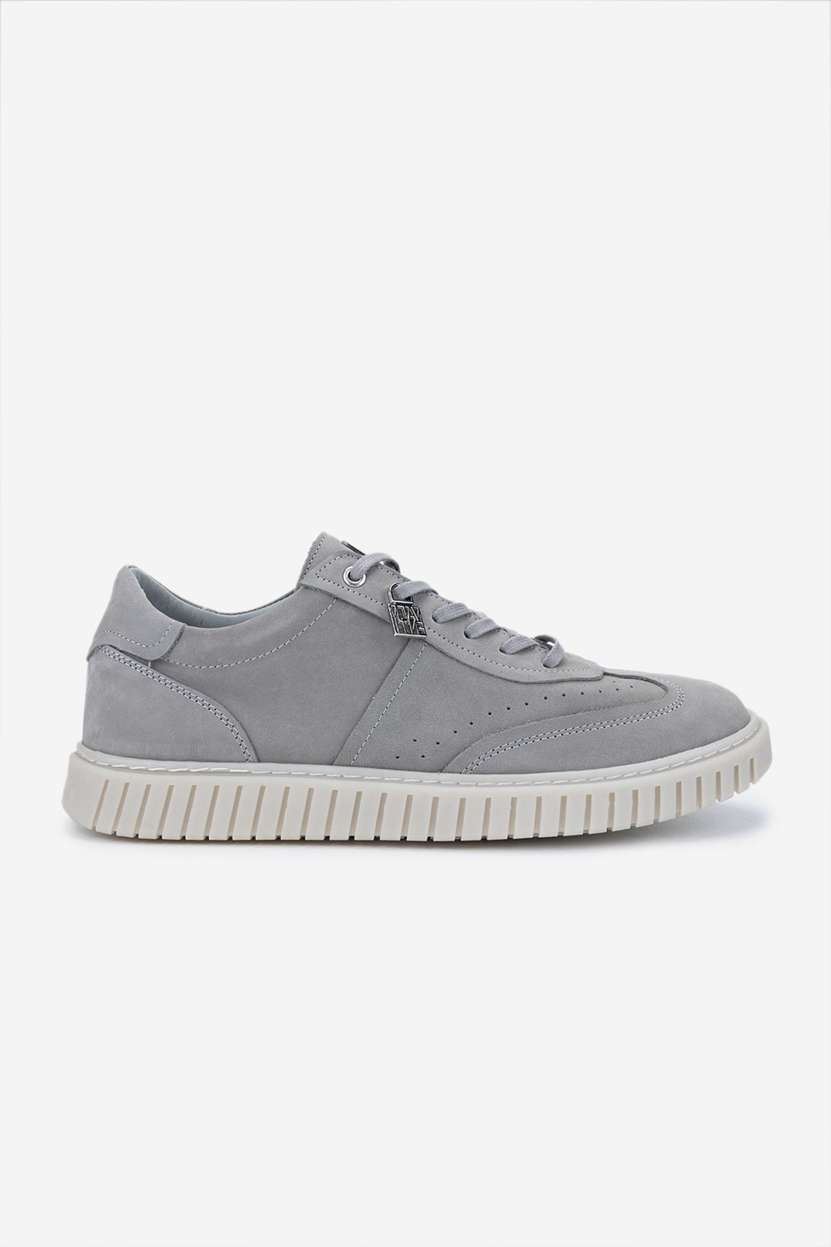 Valmenti Erkek Hakiki Deri Gri Nubuk Sneakers & Spor Ayakkabı