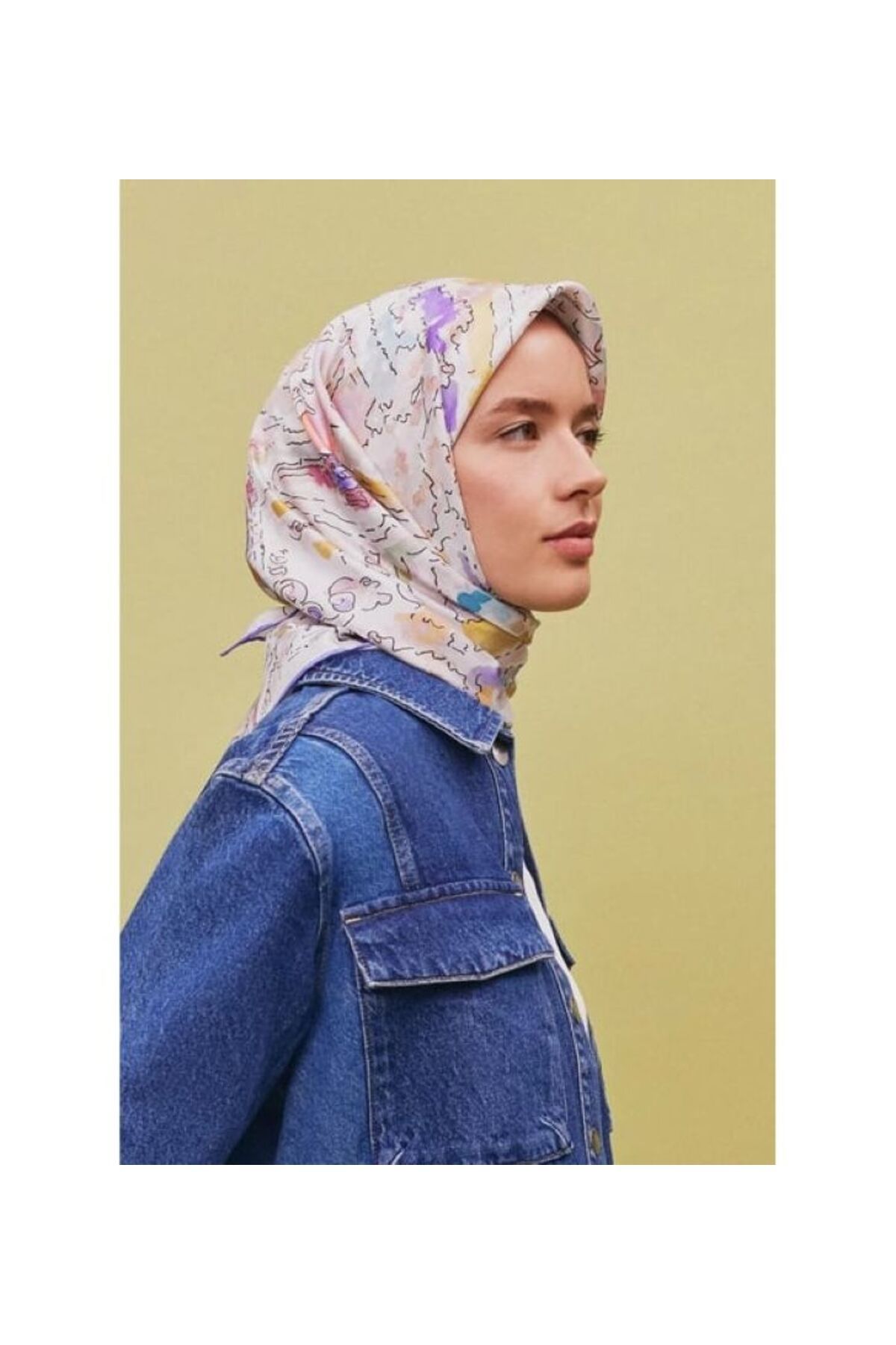 Armine Desenli Saf İpek Sura Eşarp