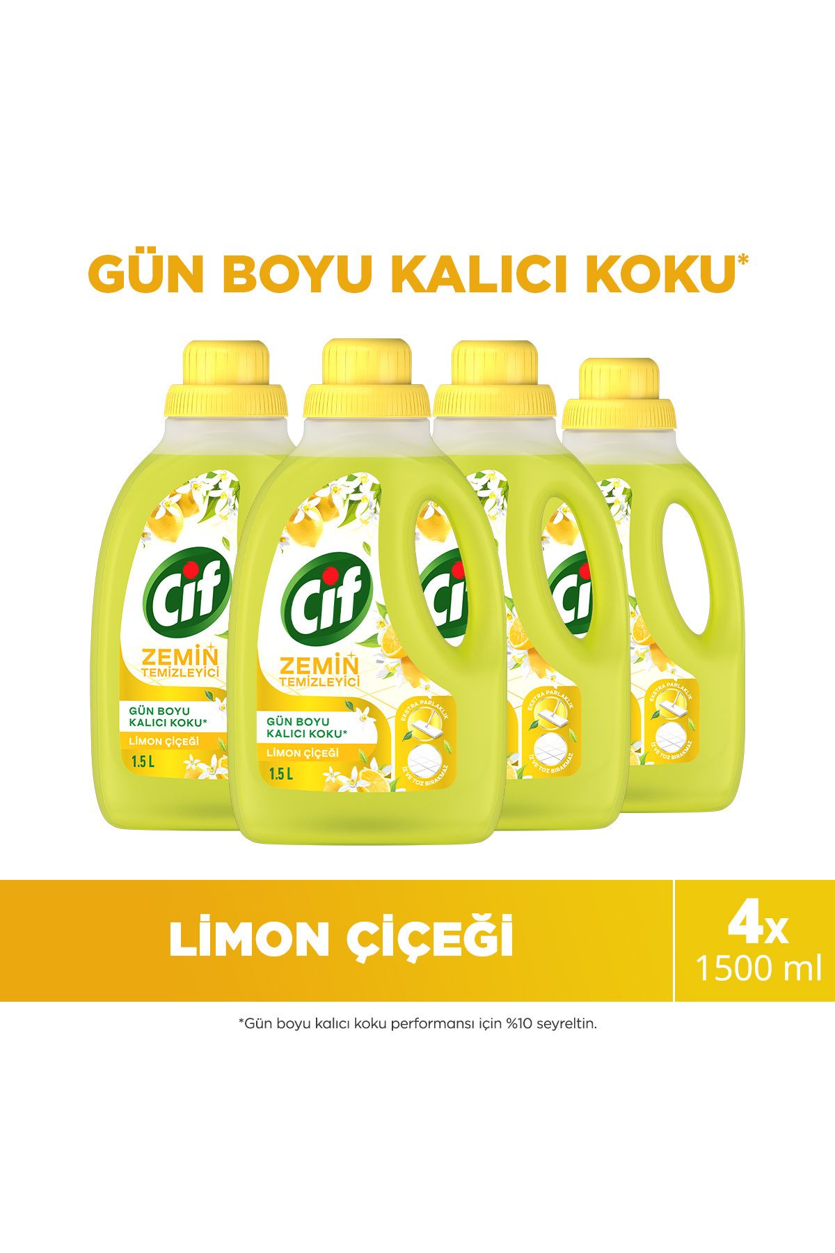 Cif Zemin Temizleyici Limon Çiçeği 1500 ml x4