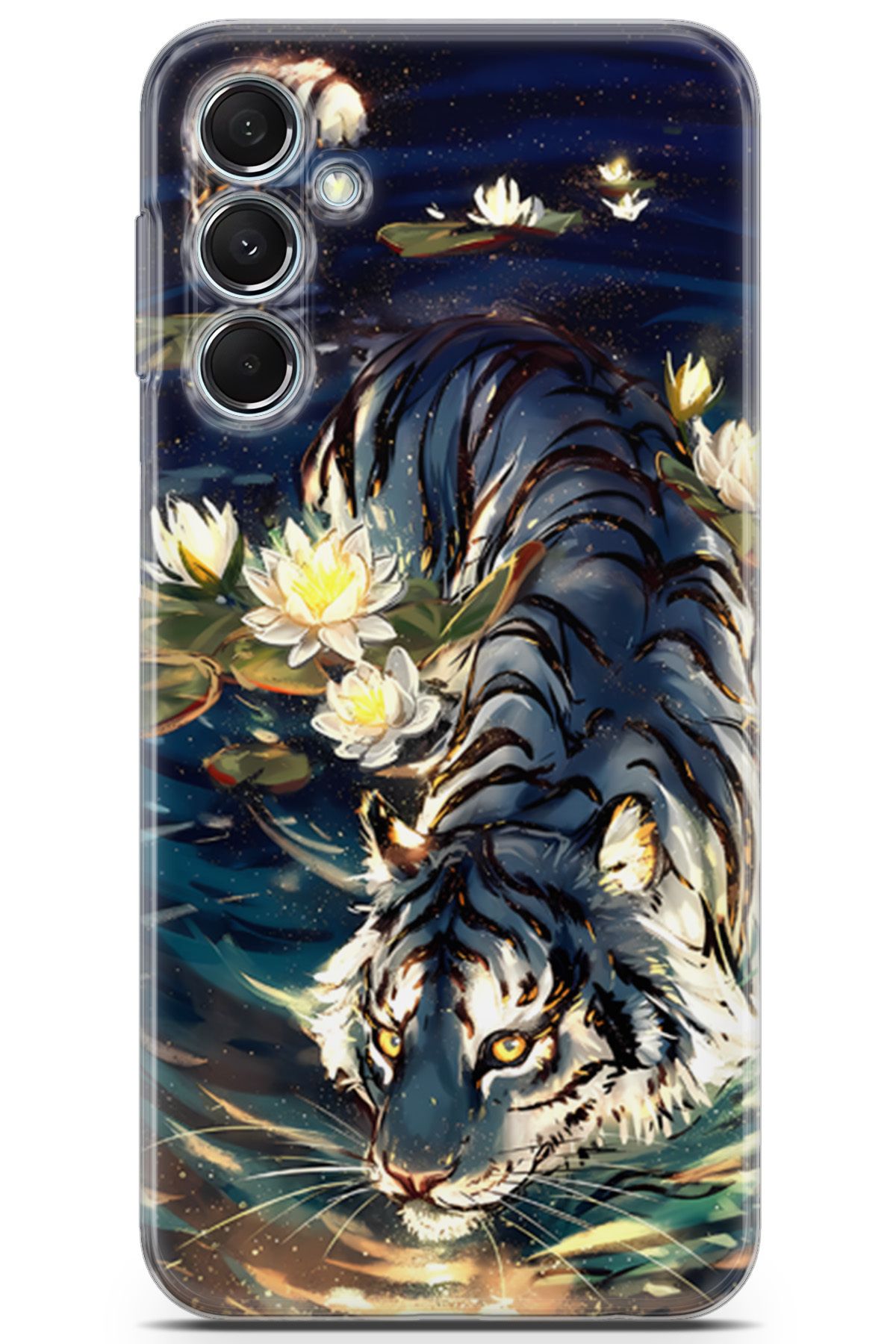 Uvilda Samsung Galaxy M34 uyumlu Girls 17 TPU Silikon Kar Beyaz Kaplan