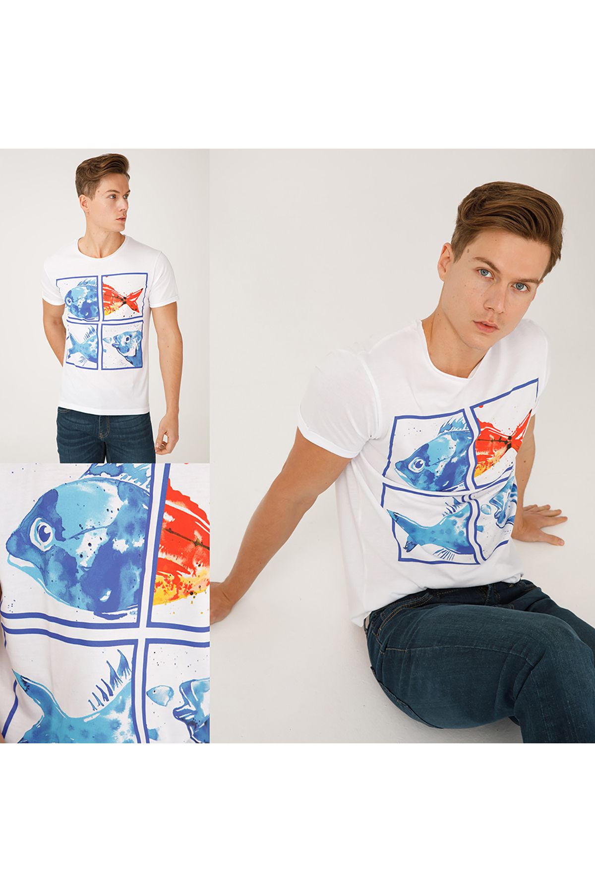 ANEMOSS-Aquarium Crew Neck Mens T Shirt 6