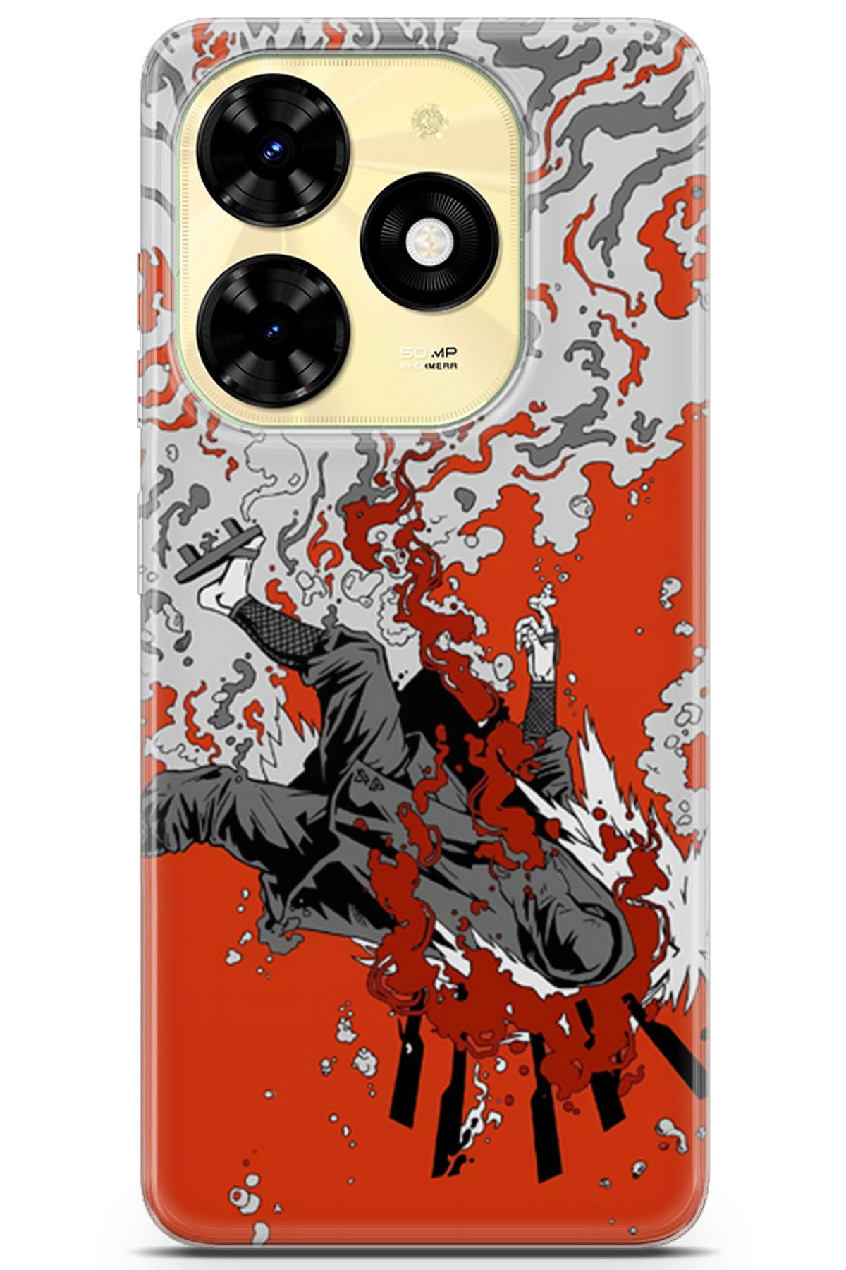 Uvilda Tecno Spark 20C uyumlu Anime 15 UV Tasarım Narıto Jiraiya