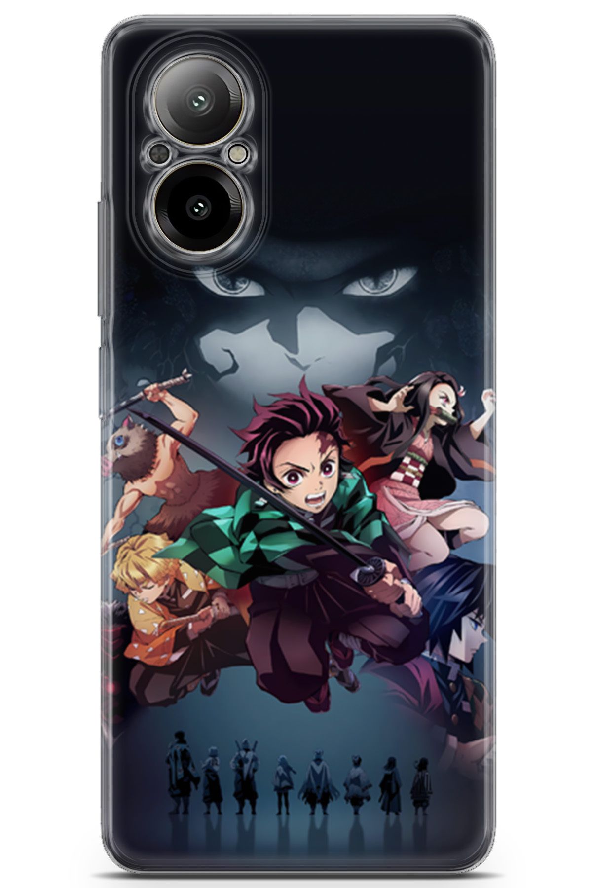 Uvilda Realme 12 Lite uyumlu Anime 6 HD UV Baskı Demon Slayer II