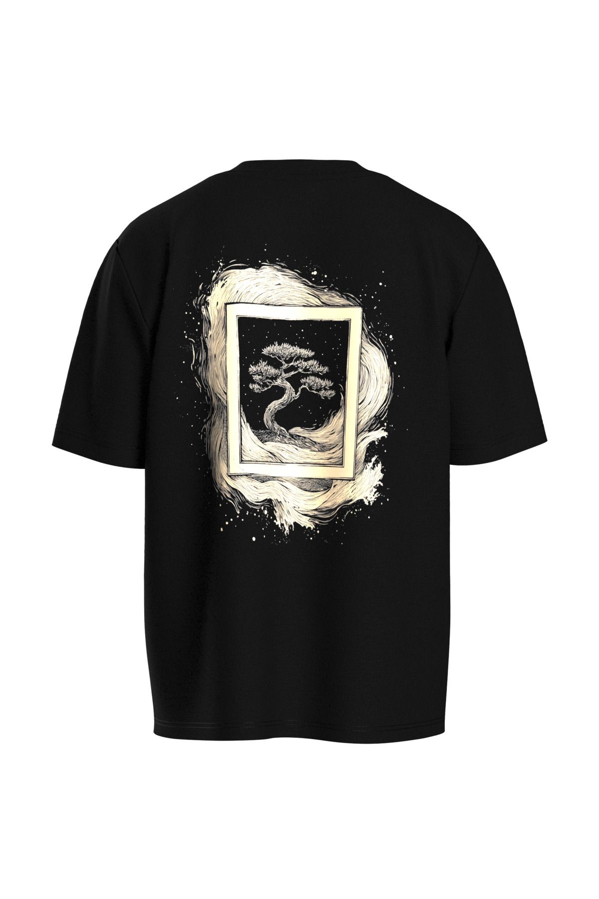 BLAZY YAŞAM AĞACI BASKILI OVERSİZE T-SHIRT