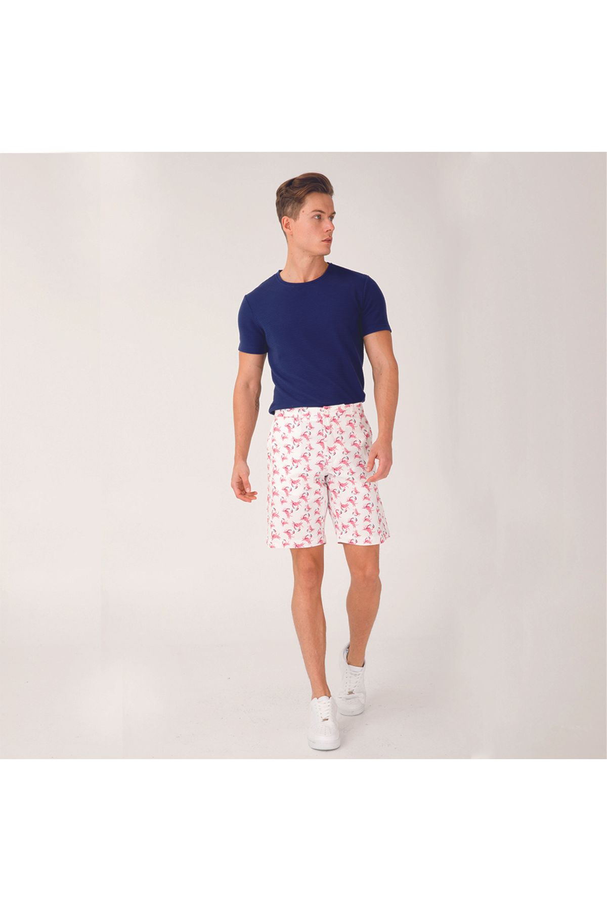 ANEMOSS-Crab Patterned Men's Shorts S 8