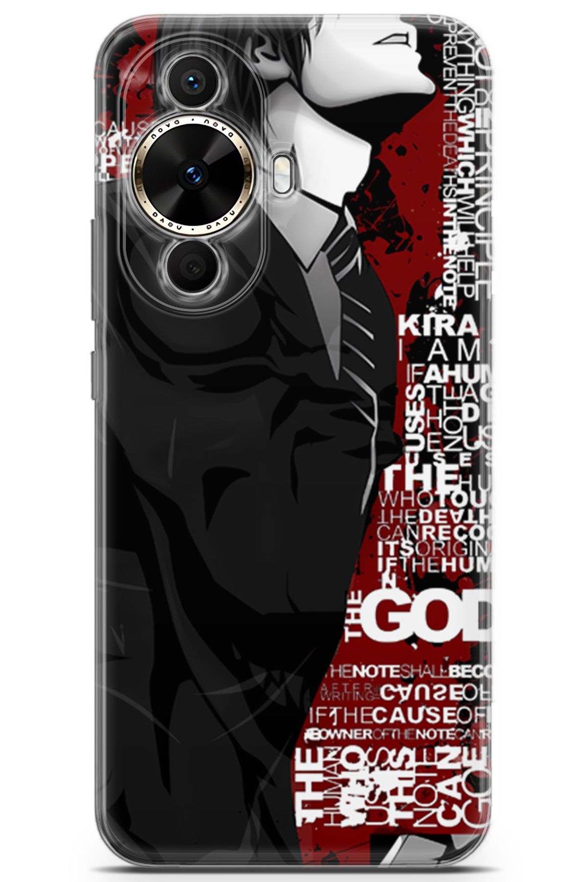 Kordilya Huawei Nova 12s uyumlu Manga 10 Şeffaf Black Death Note