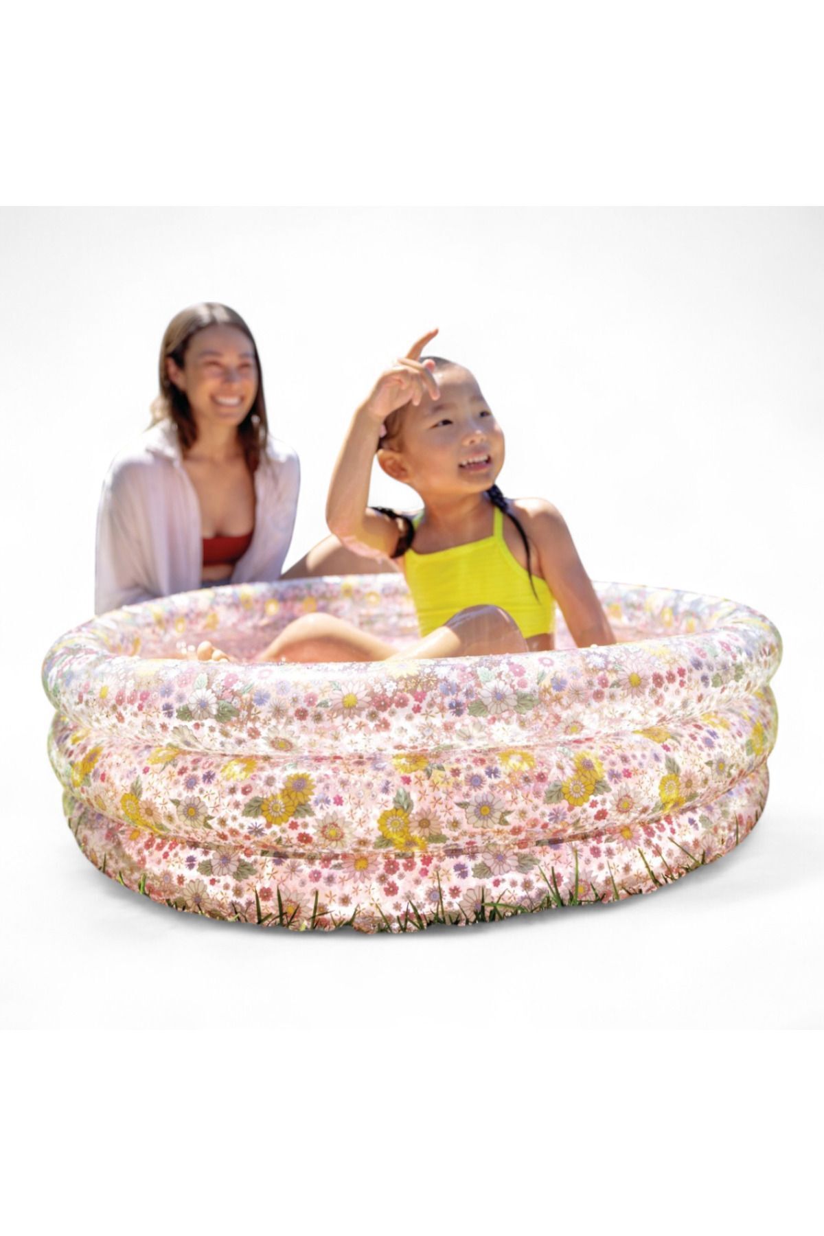 Peda Toy 3 Boğumlu Çiçek Desenli Bebek Havuzu 86x25cm