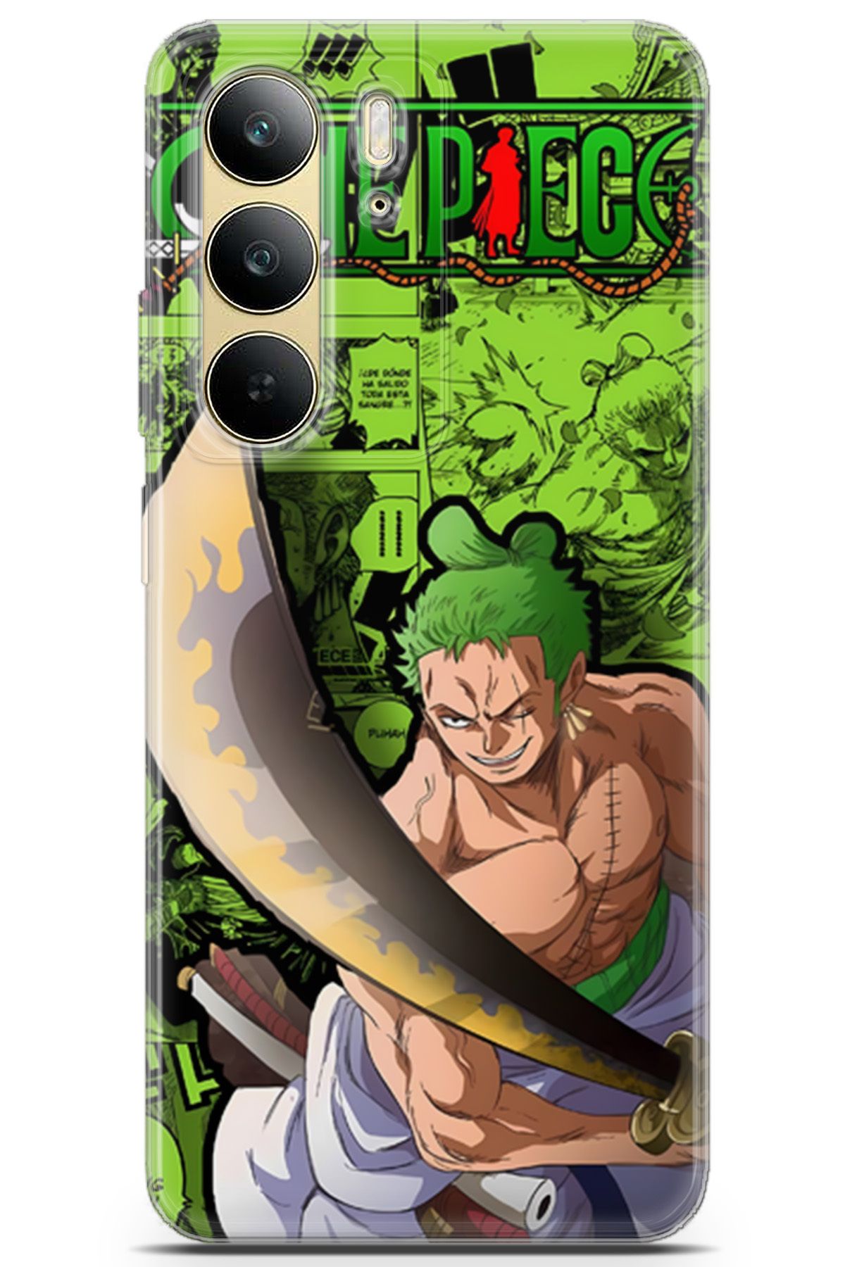 Uvilda Realme C75 uyumlu Anime 10 Telefon Kabı One Piece Zoro