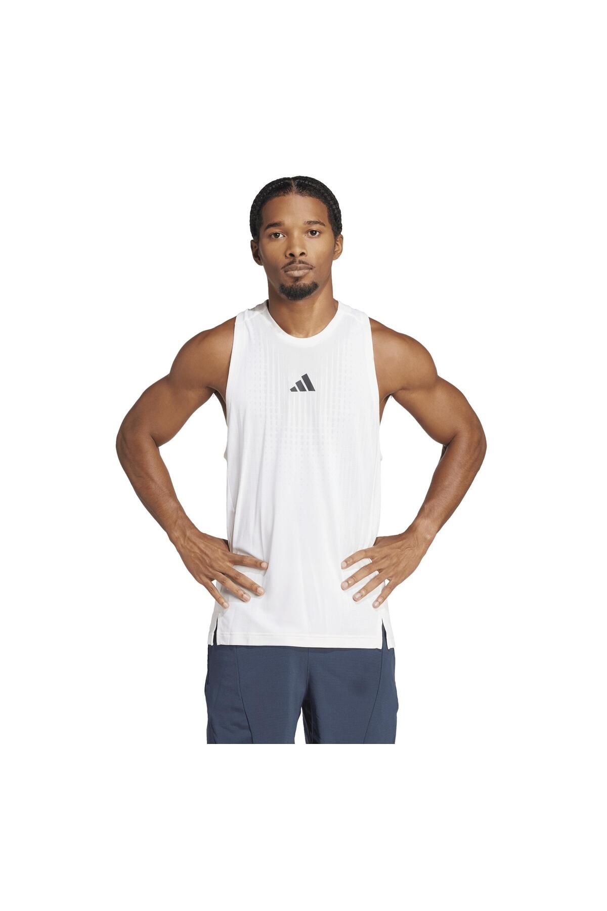 adidas JI8202-E adidas Aırchıll Tank Erkek T-Shirt Beyaz