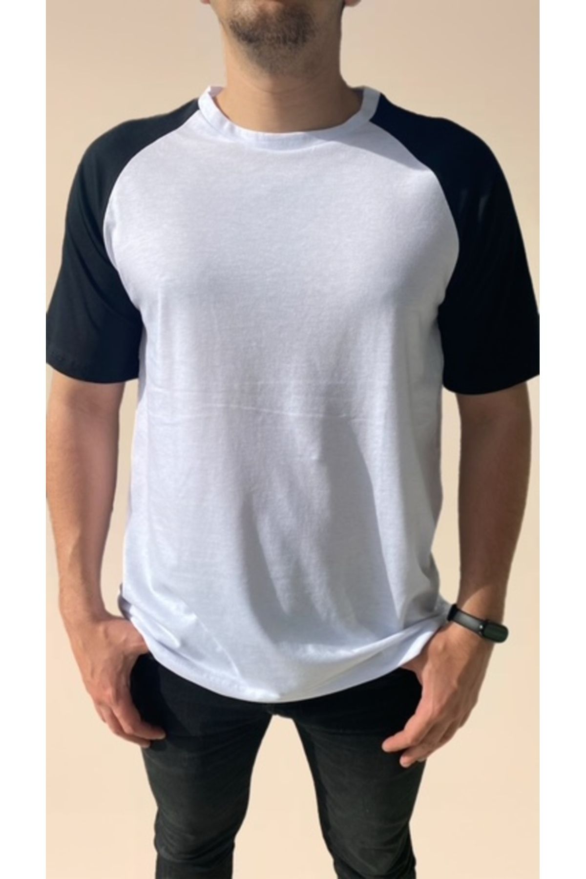 ORTAKÇA Beyaz Reglan Kol T-shirt