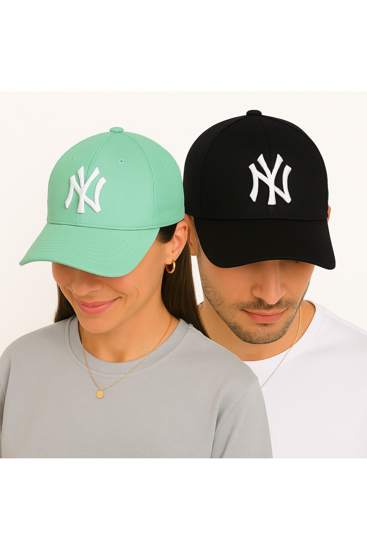 SFCOLLECTION Unisex Spor Şapka Ny New York 2’li Set Şapka