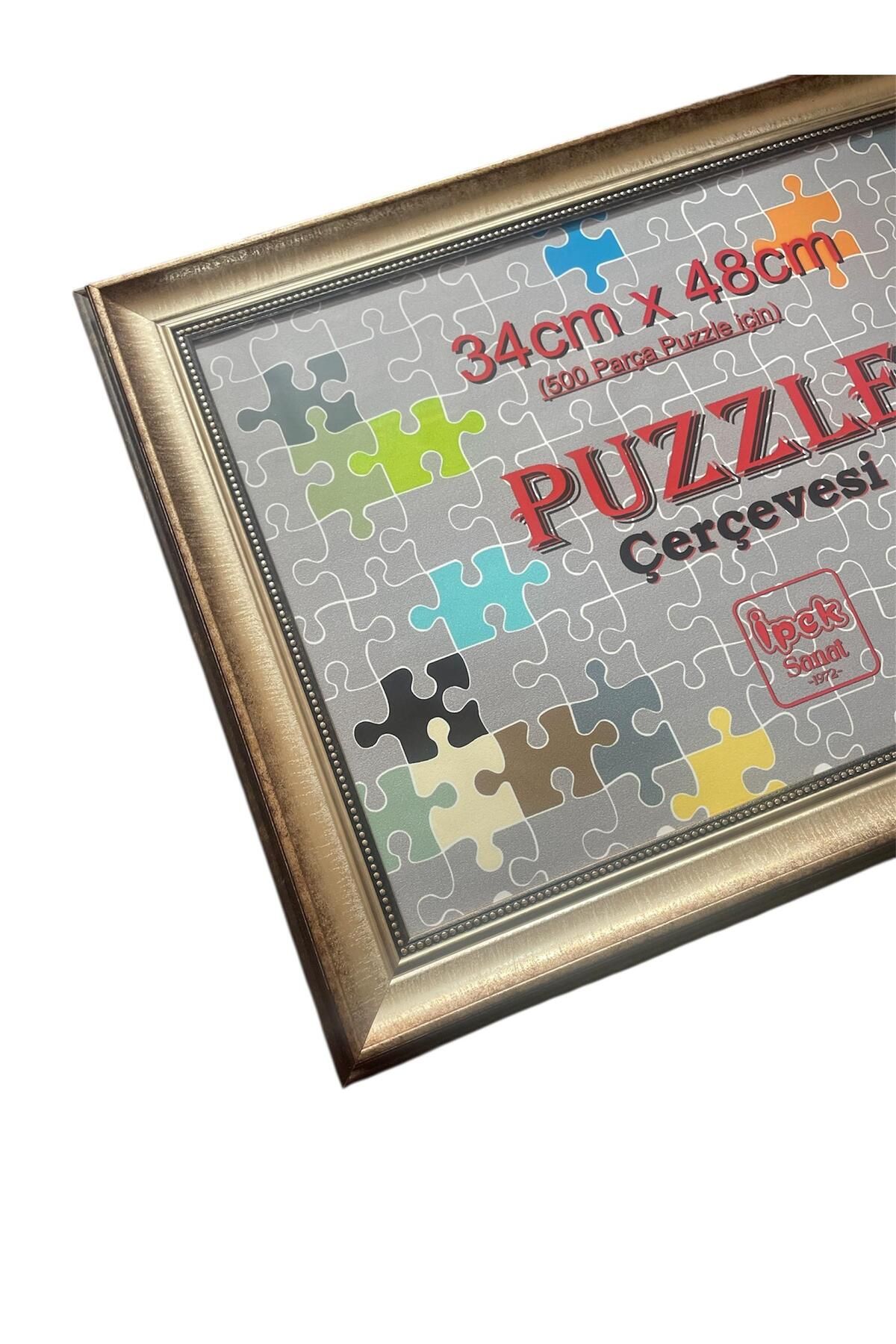 İpek Sanatsal Puzzle Çerçevesi Antik Gümüş Renk 34x48 Ebat - Yatay veya Dikey - Hakiki Camlı Ürün