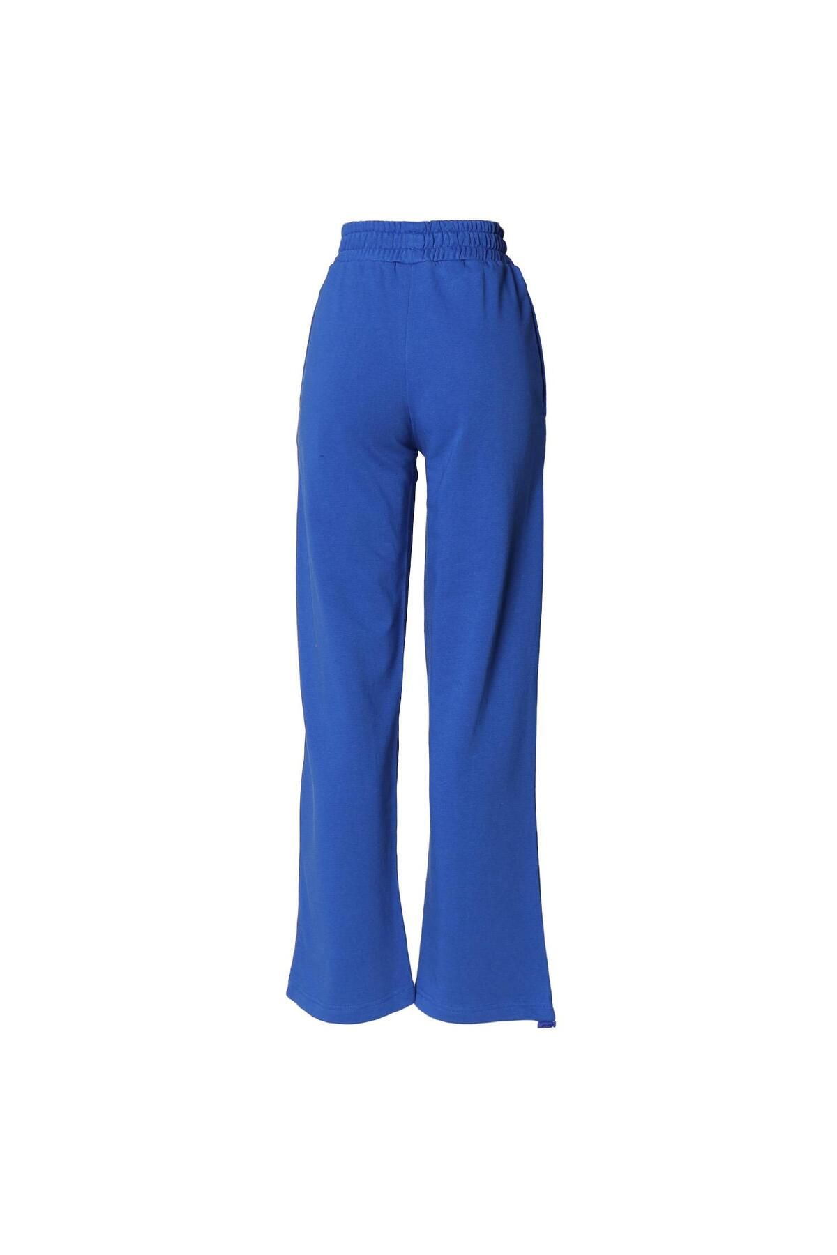 شلوار گرمکن ورزشی آبی زنانه 931723 7788 Hibiscus TrackSuit Six اورجینال hummel