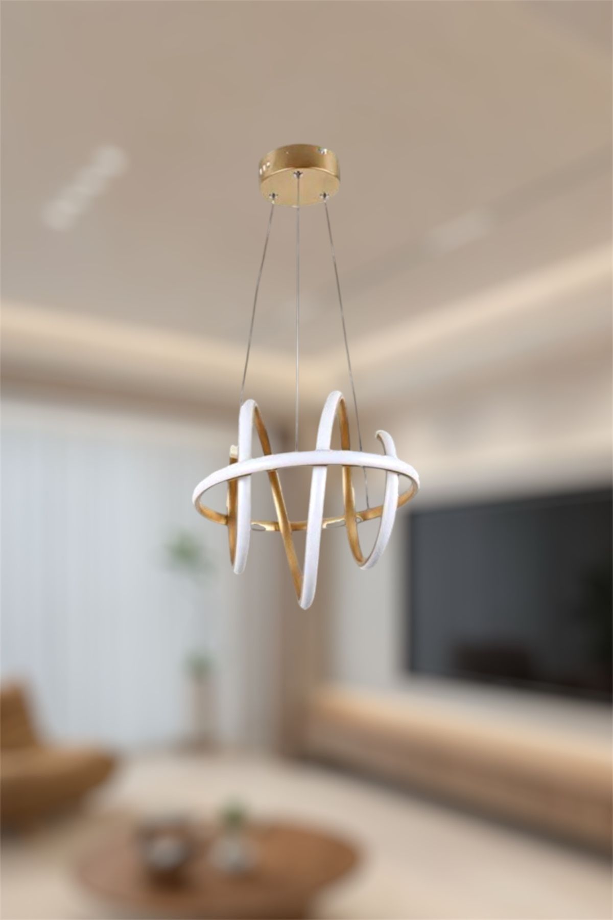 EYSHOP Modern Güney Eskitme Model 3 Renk (beyaz&sarı&günışığı) LED Avize