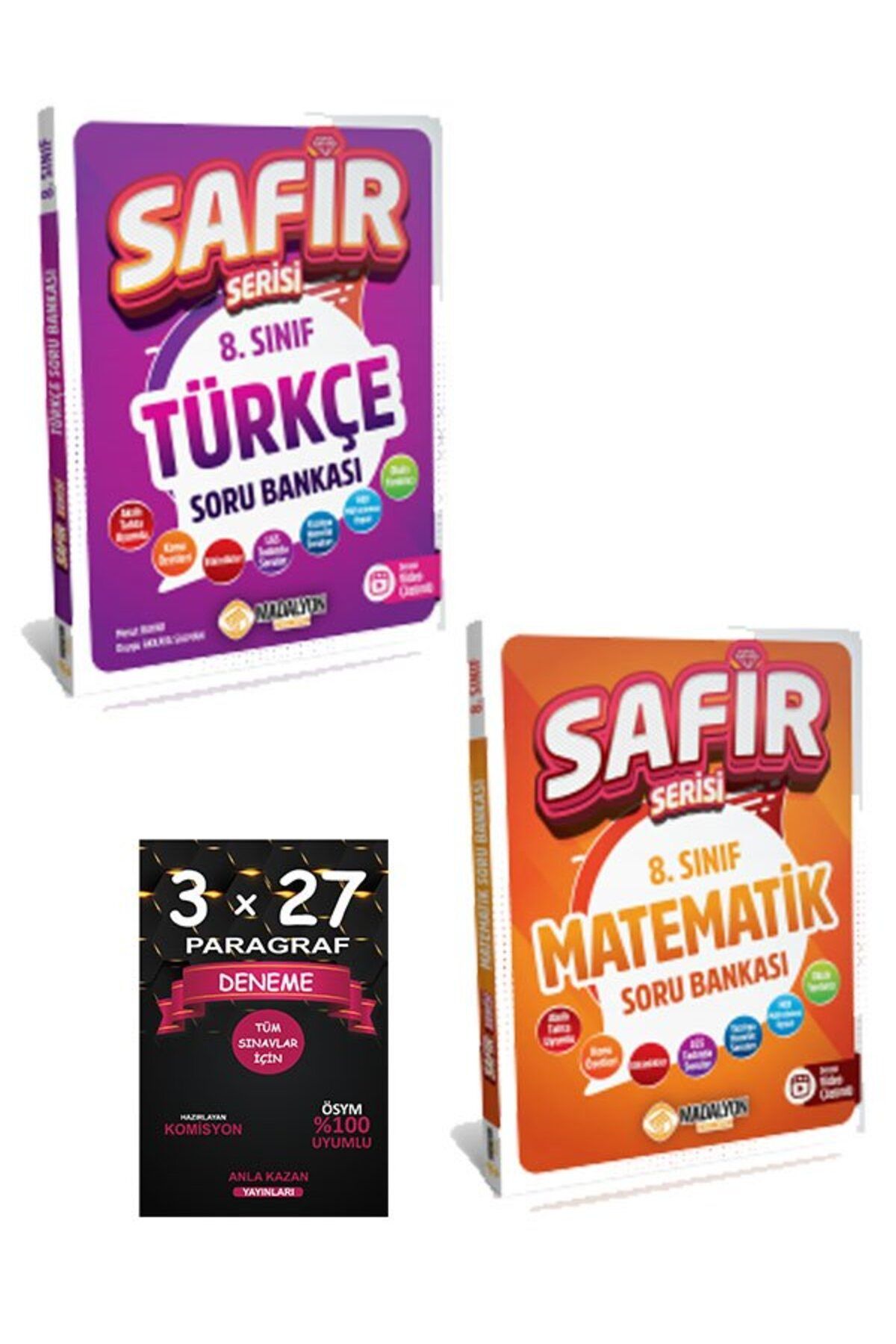 Ankara Yayıncılık MADALYON - 8.SINIF SAFİR TÜRKÇE+MATEMATİK SORU BANKASI