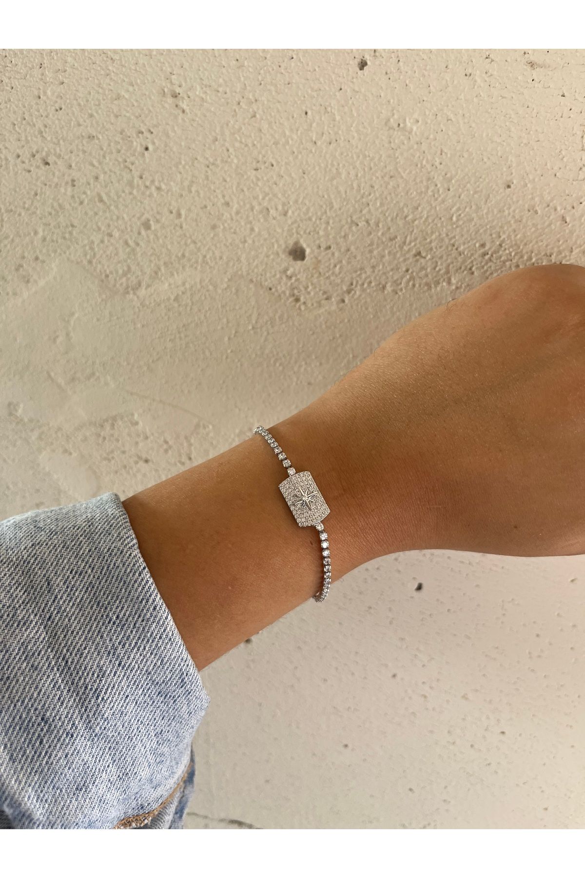 FASHİON JEWELRY Kutup Yıldızlı Asansör Bileklik Silver