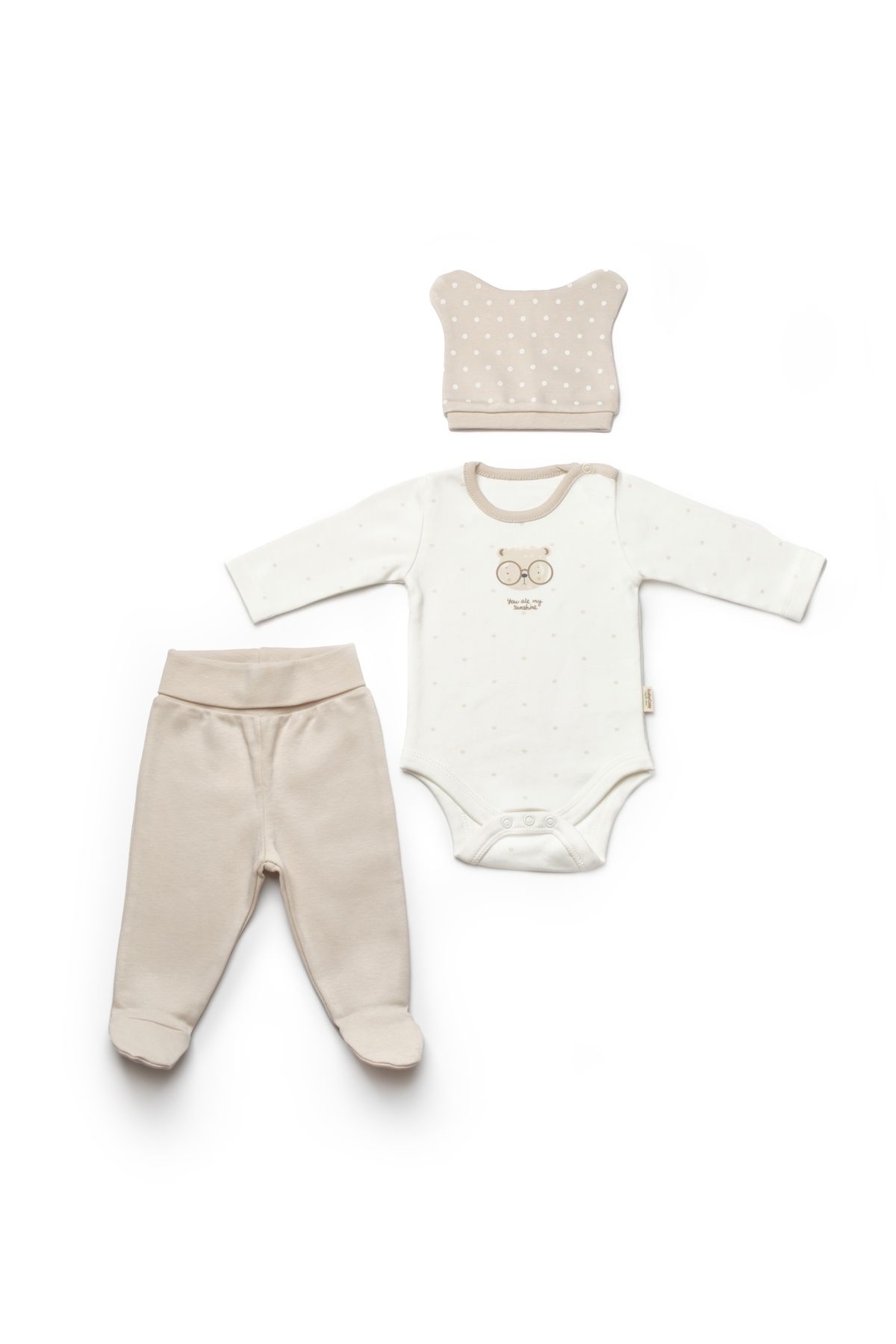 BabyCosy Organic Wear BABYCOSY UNISEX 0-3 AY OYUNCAKLI KESELİ TAKIM