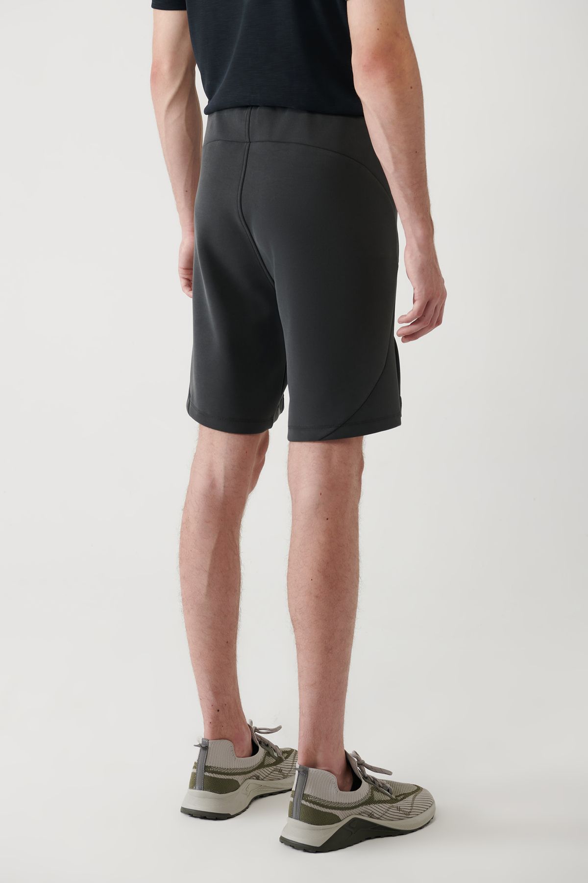 Avva-Men's Anthracite Soft Touch Side Pocket Segmented Shorts A41Y3600 5