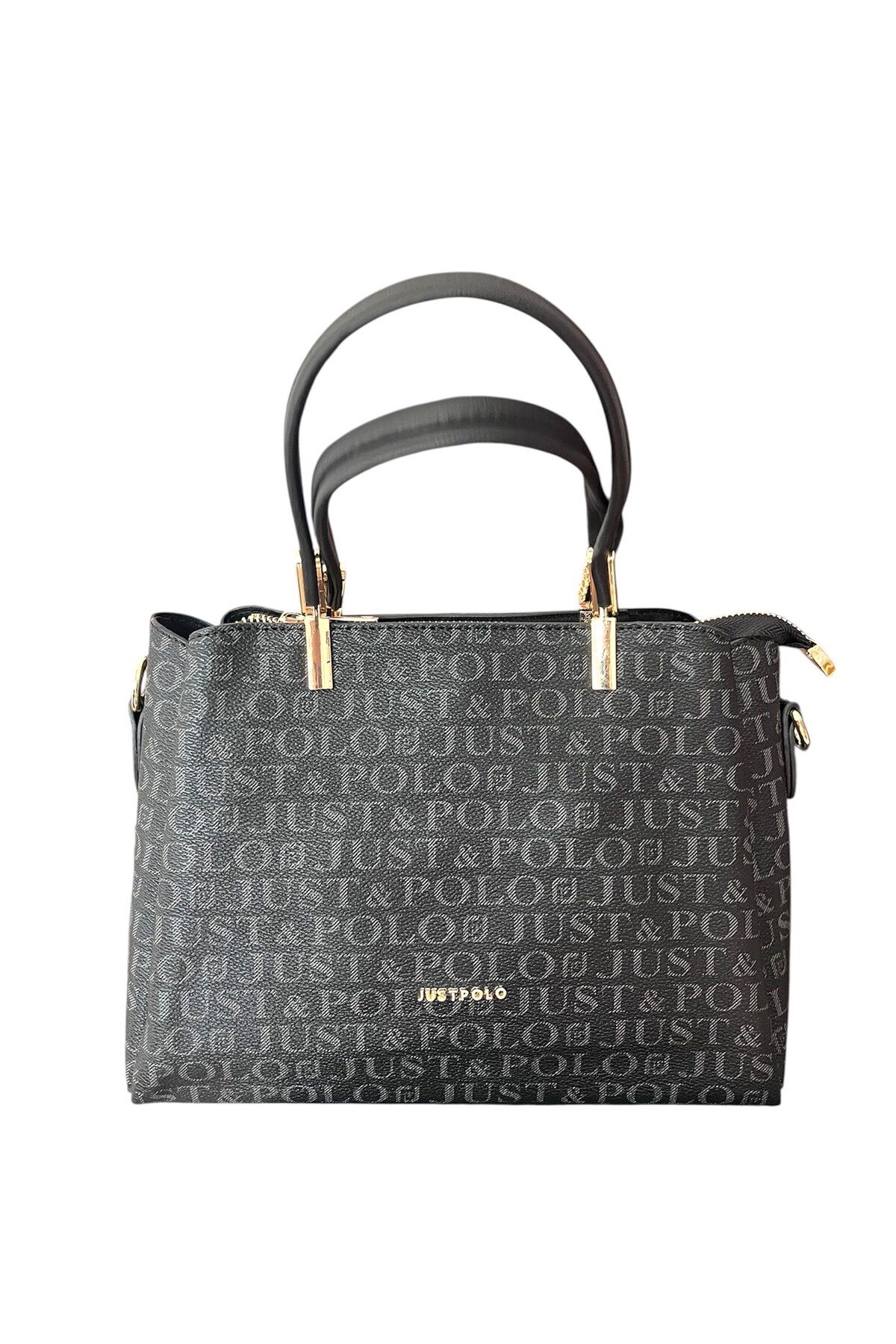 Just Polo JP2120 Kadın Monogram Baskılı El ve Omuz Çantası OZT2120